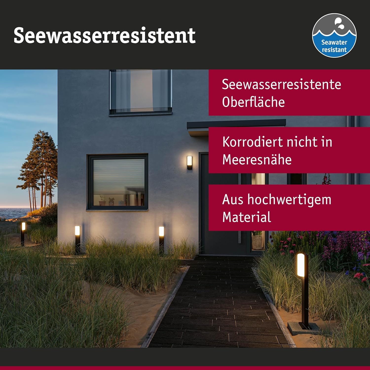 Paulmann Bonnie 94851 LED Outdoor Wall Light Motion Sensor IP44 93 X 77 Mm 3000 K 8.5 W 560 Lm 230 V Anthracite Aluminium Outdoor Light image number 4