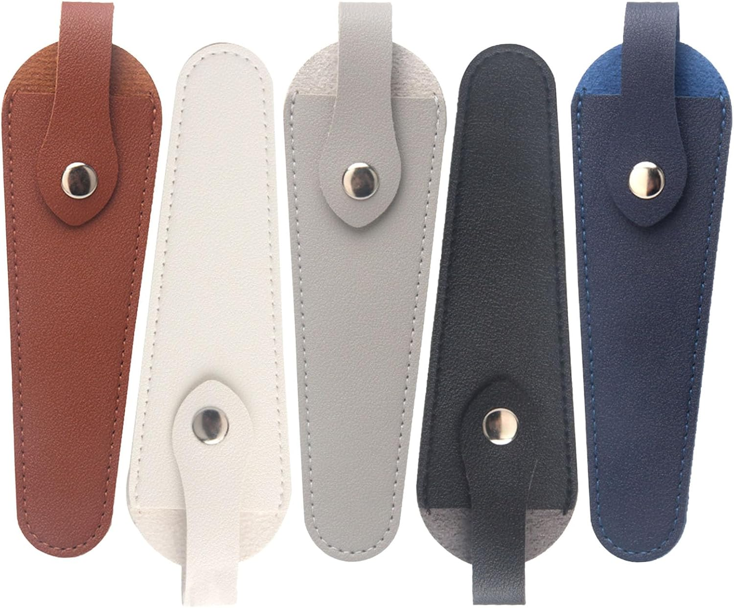 Pack of 5 Scissor Holder, Salon Hair Scissor Bag, Professional Leather Scissors Bag, Holster Organiser Hairdressers Tools, Protective Case for Scissors, Five Colours, for Scissors 5-7 Inches image number 3