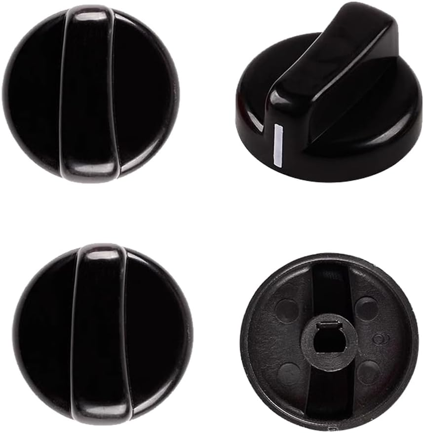 4 Pieces Heater Replacement Parts,D-Shape Heater Knob Universal,Control Knob for Patio Heater Gas Fireplace Fire Pit,Easy to Install for Most Patio Heaters and Gas Fireplaces(Black) image number 6