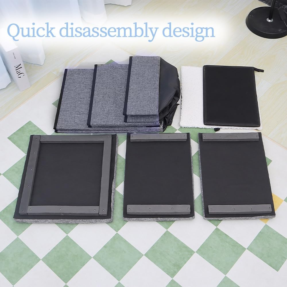 TOMVAES Dog Stairs for Bed, Pet Steps for Small Dogs and Cats, Portable Heavy-Loaded Dog Steps with Storage Box 3-Step to Couch,Doggie Car Ramp for Older Dogs image number 3