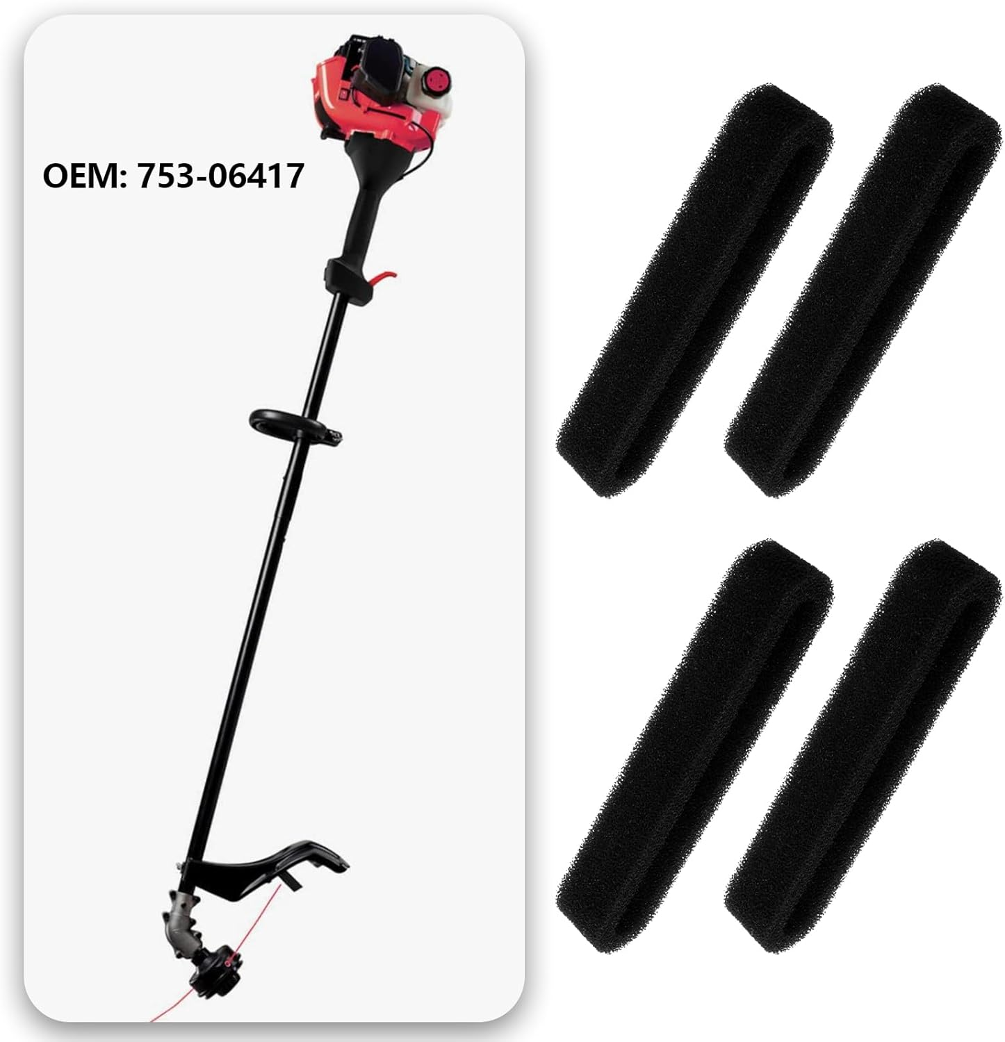 Create Idea 8Pcs Lawn Mower Air Filter 3-1/2" 753-06417 Compatible with Troy Bilt TB22EC Compatible with Bolens BL160 String Trimmer image number 5