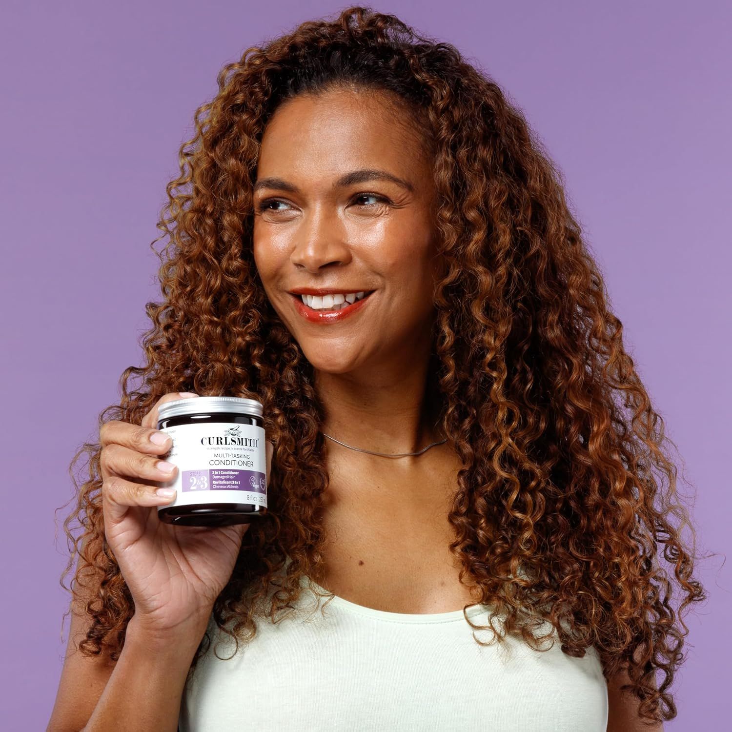 CURLSMITH &ndash; Multi-Tasking Conditioner, 3 in 1 Conditioner with Proteins, for Damaged Hair (8 Fl Oz) image number 4