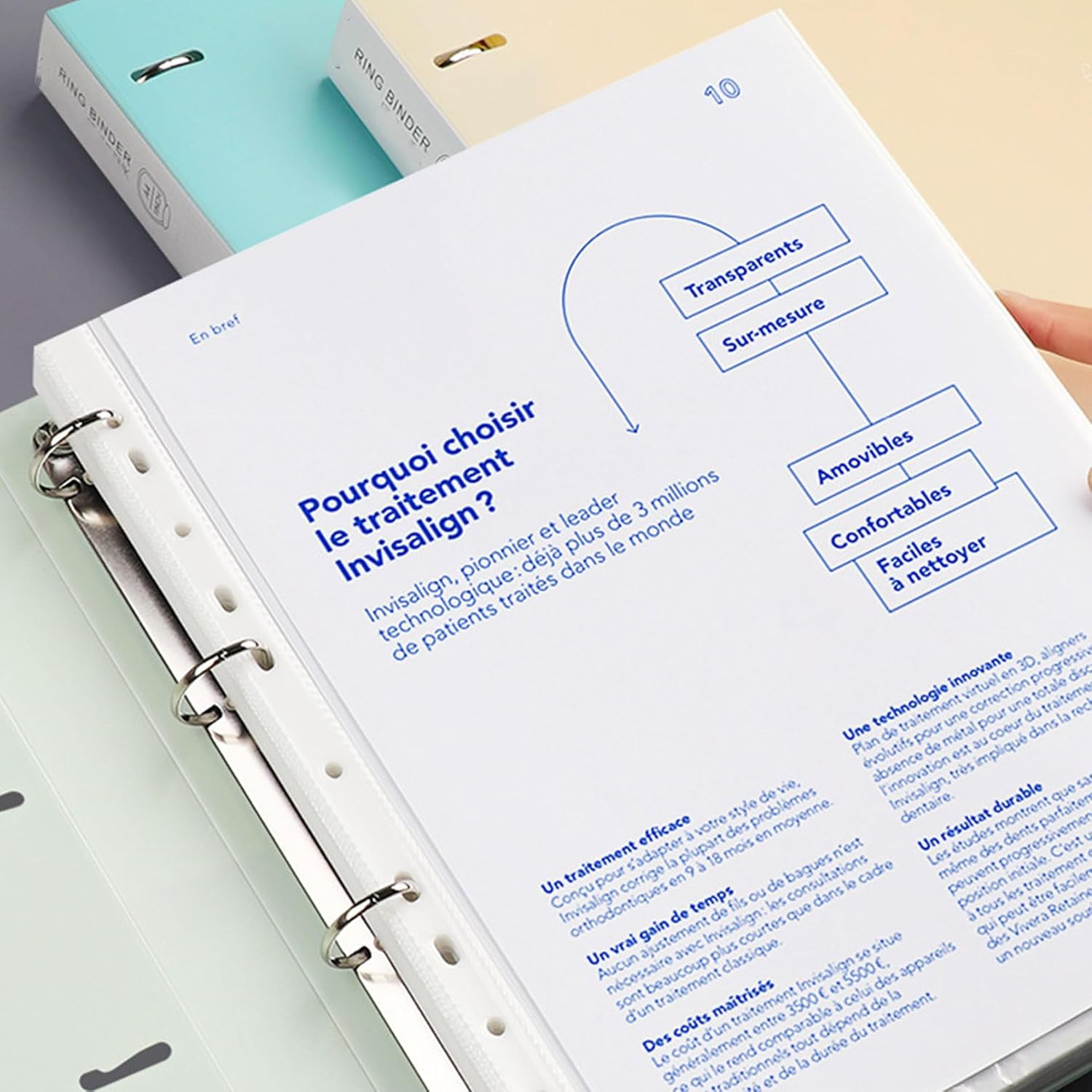 Standard Insert Ring Binder, Includes Binder with Refillable Loose Leaf Sheets, Ideal for Office, School, and Home Organization (Green + 100Pcs 8C) image number 4