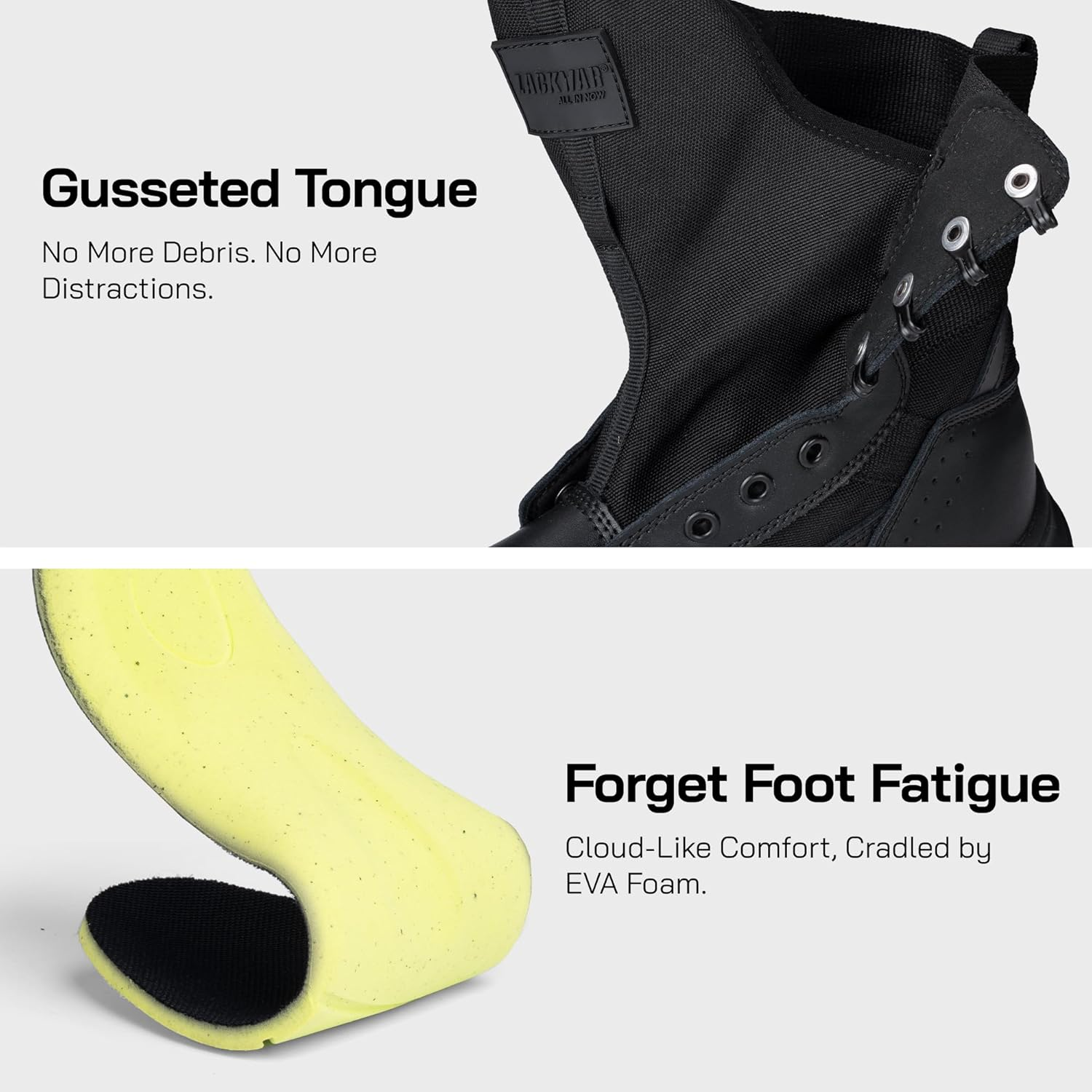 LACKWAR Women'S 8 Inch Hiking Tactical Combat Boot Waterproof Military Work Boots Lightweight Military Boots Non Slip Ankle Support Outdoor Boots for Women image number 5