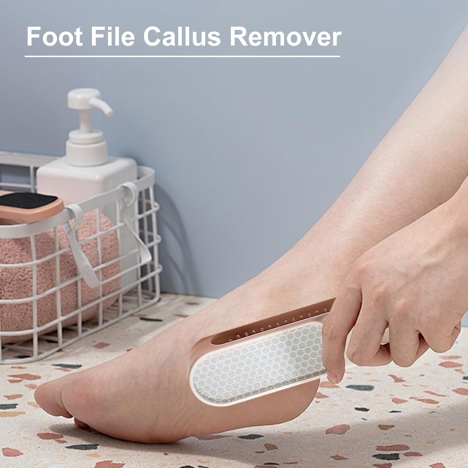 Zasdvn Callus Remover - Dead Skin Pedicure Tools,Gentle Hard Skin Removal File for Adults Seniors Daily Maintenance Post-Shower Home Spa Travel - Purple image number 6