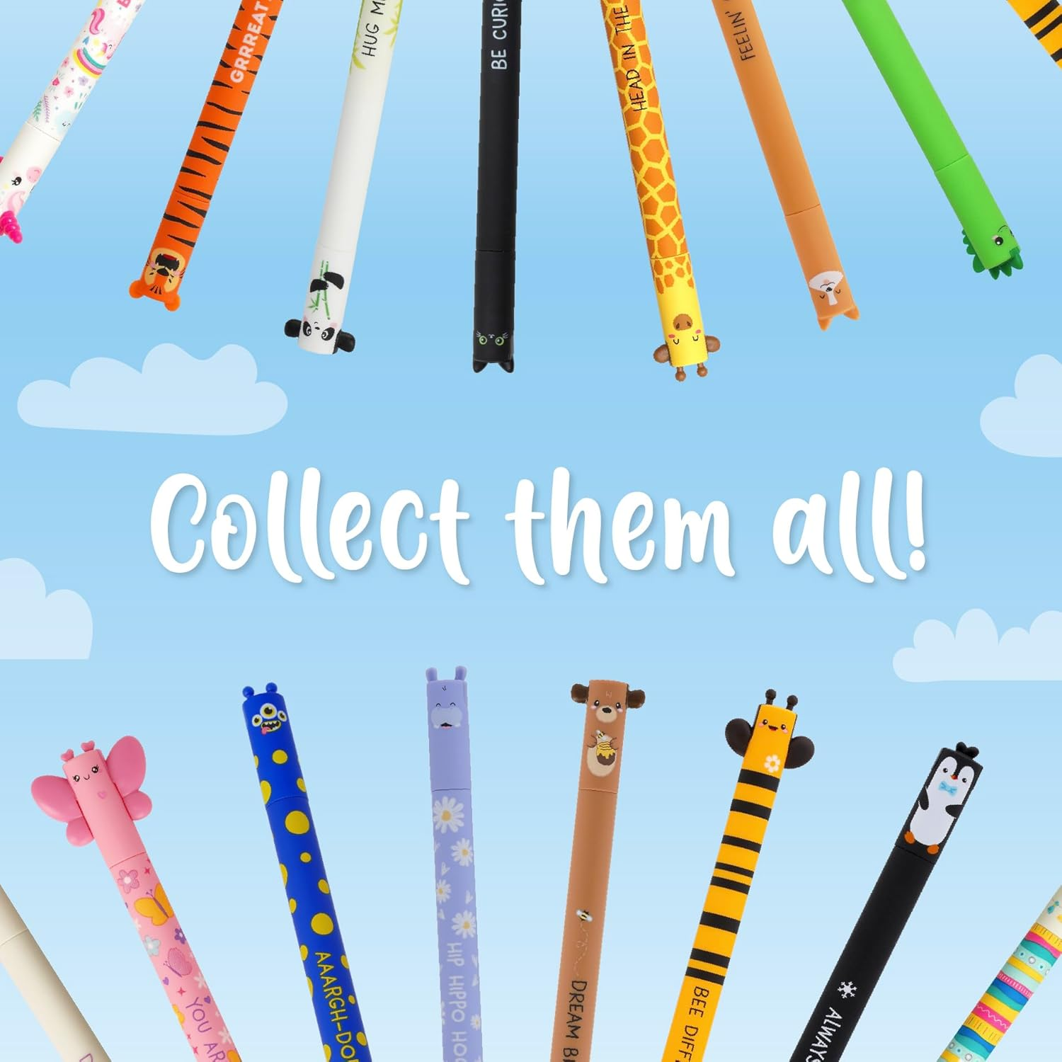 Legami Dino Erasable Gel Pen with Thermosensitive Green Ink and 0.7 Mm Tip | Integrated Ink Removal Ball | Rewritable Pen for School Office and Everyday Writing - Cats image number 5