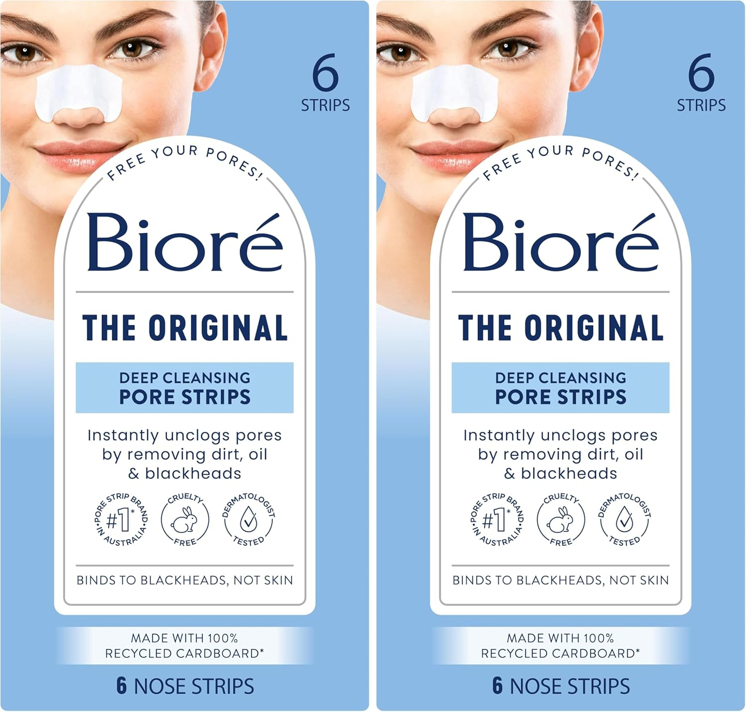 Biore Deep Cleansing Pore Strips, 6 Count image number 4