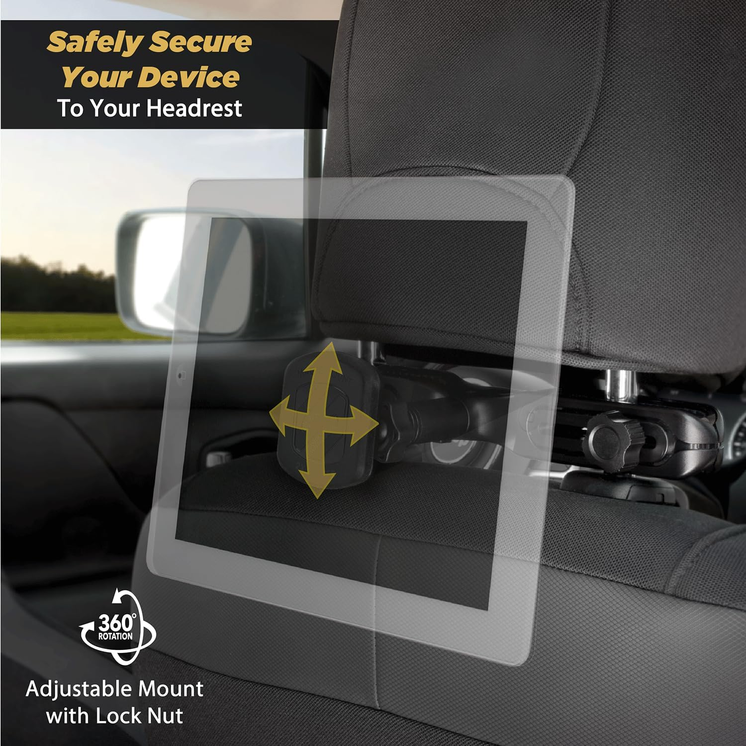 Scosche MAGTHM2 Magicmount Magnetic Rear Seat Headrest Mount,Black