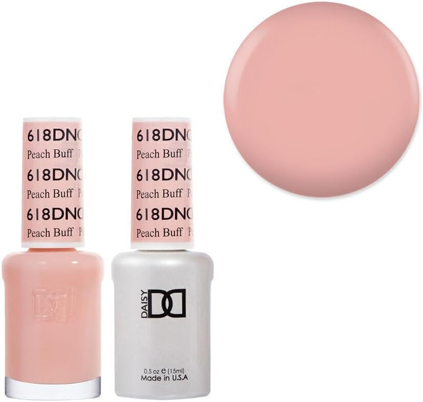DND 618 Peach Buff - Daisy Collection Gel & Lacquer Duo 15Ml