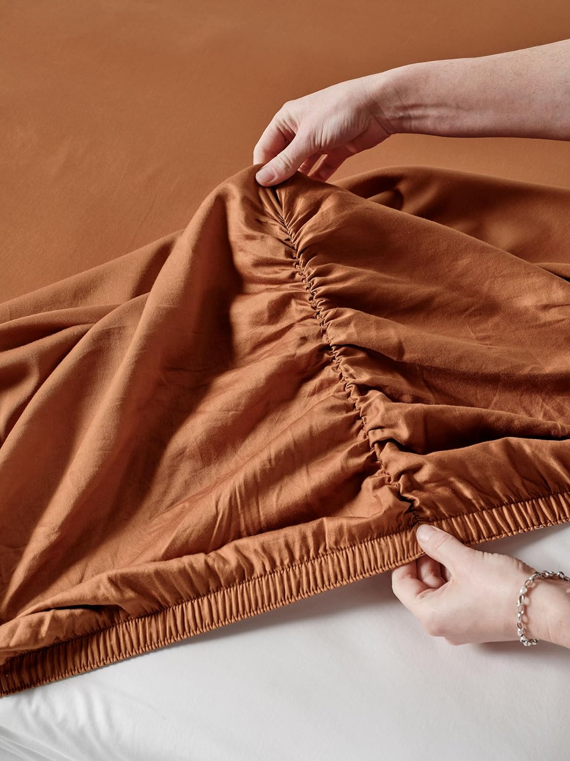 Linen House Surf Wash Sheet Set, Rust, King Single Bed image number 4