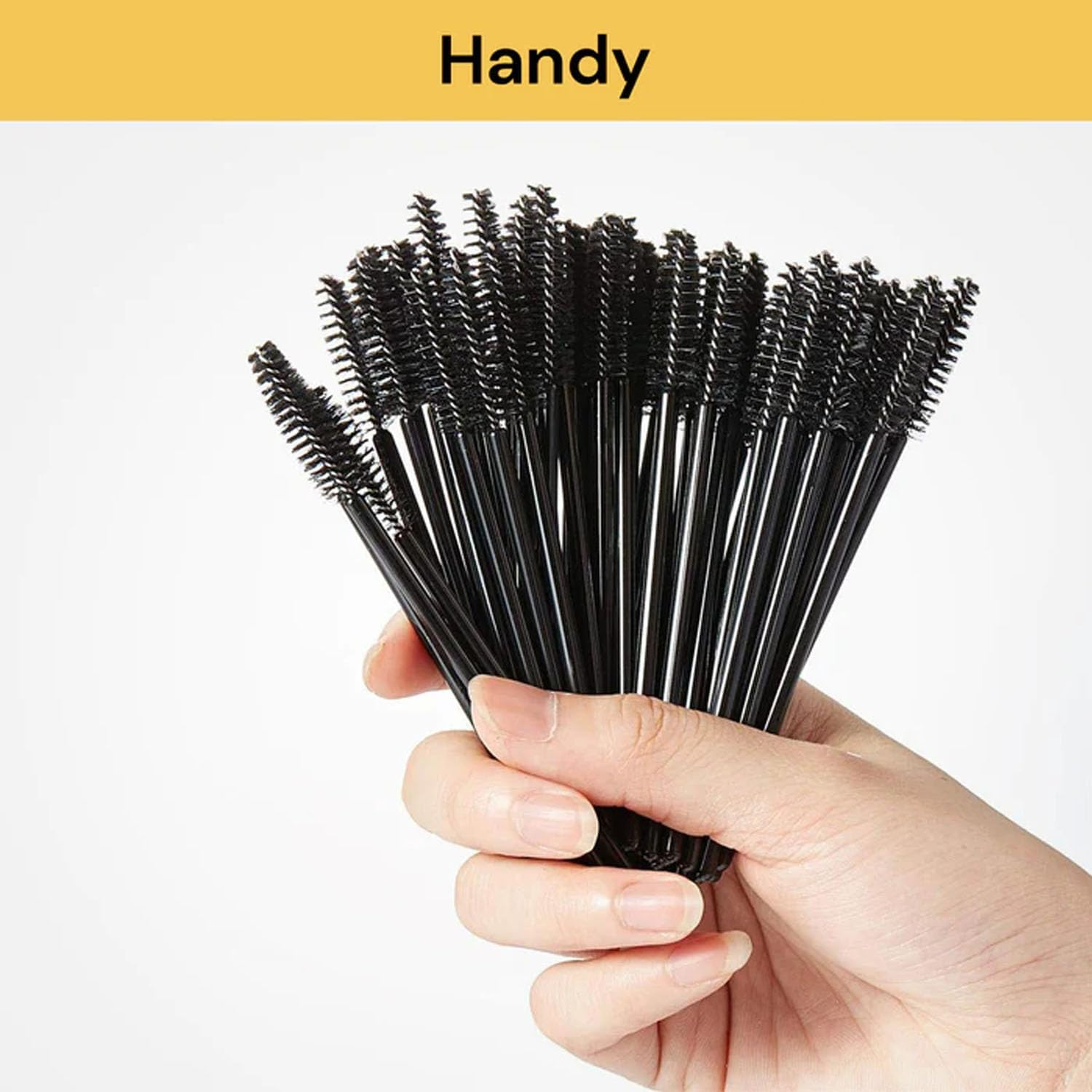 EZONEDEAL 100PCS Mascara Wands, Eyelash Brushes, Mascara Wand Applicator Makeup Kits, Extension Makeup Brush Tool, Eyelash Spoolies Brushes for Eyelash Extensions and Eyebrows (BLACK) image number 4