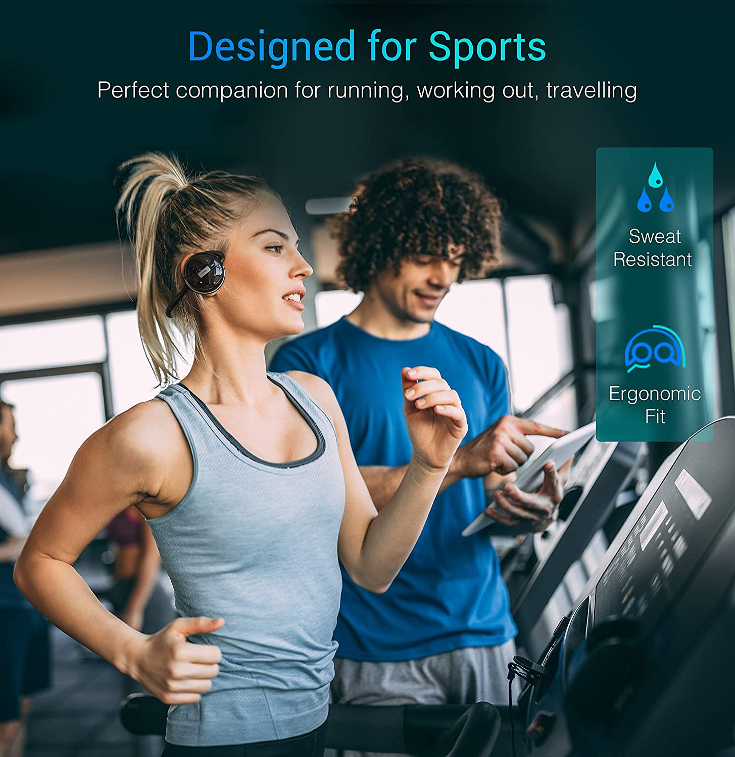 Kinivo BTH240 Bluetooth Headphones (Black, On-Ear, Wireless Music, Hands-Free Calling, Built-In Mic, Foldable, Memory Foam Earpads, Travel Bag) image number 5