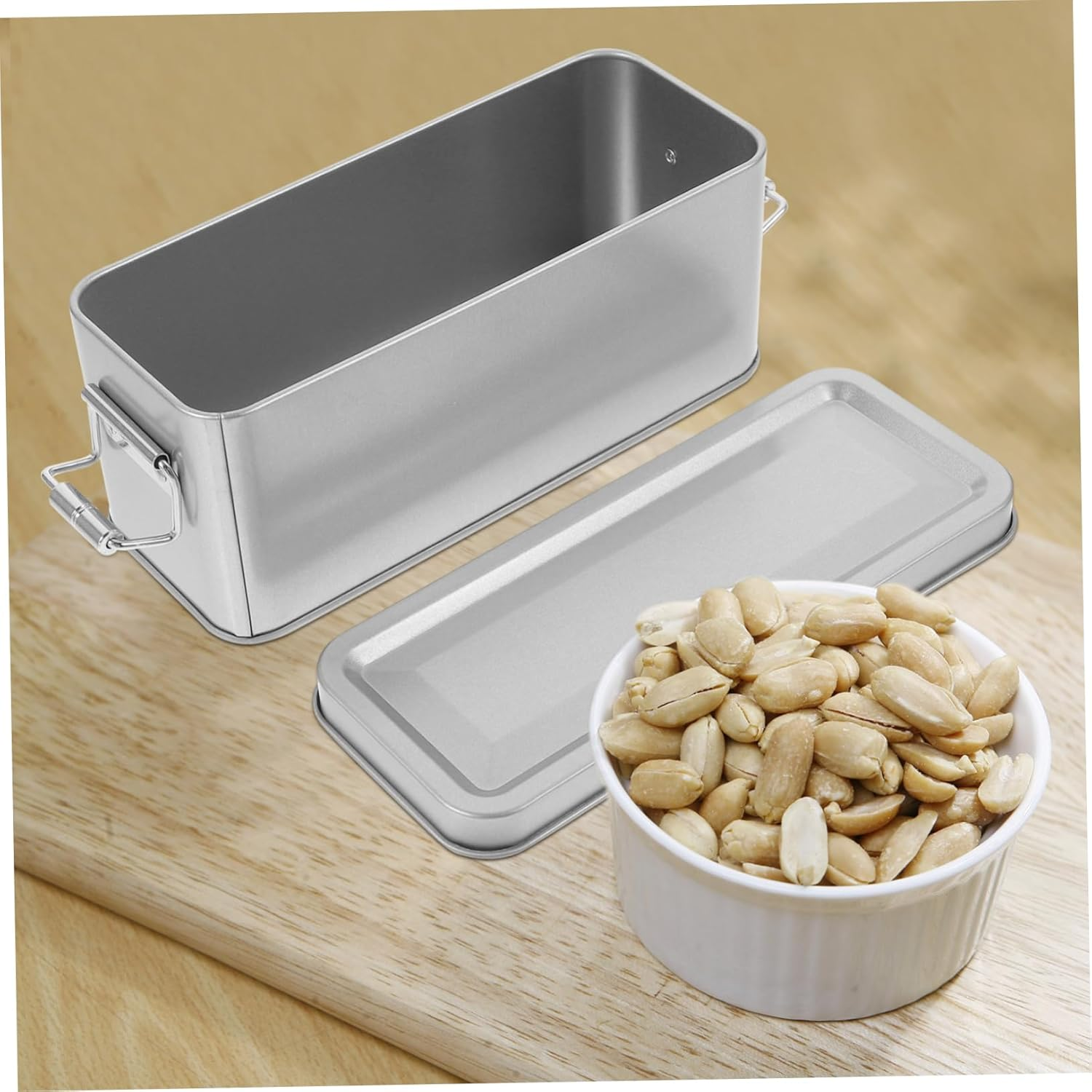 Mikinona Tinplate Candy Box with Lid Metal Tins for Cookies Decorative Storage Boxes Home Decor