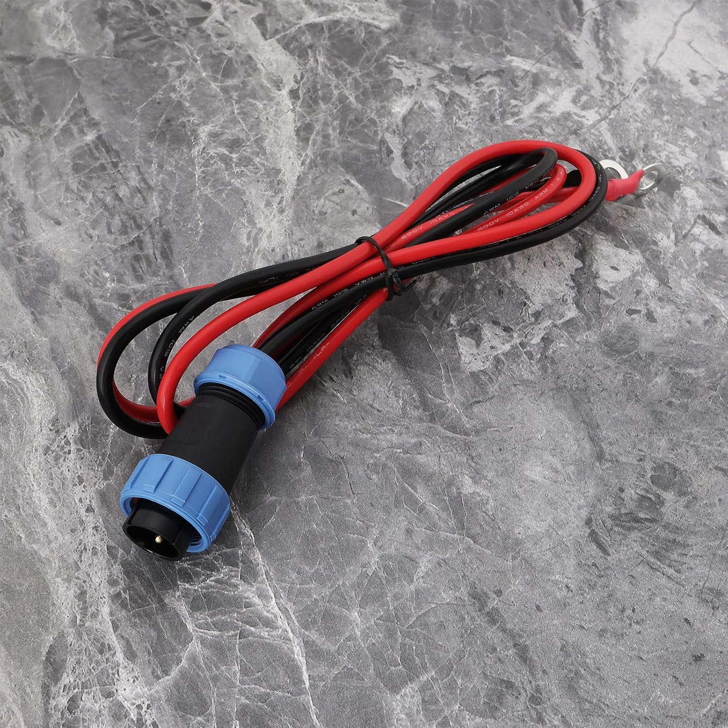 YINETTECH 1Pc 2 Pin SP21 Aviation Male Plug to O-Terminal Cable 10AWG Waterproof IP68 Suitable for Portable Charging Stations Batteries Etc(1M) image number 3