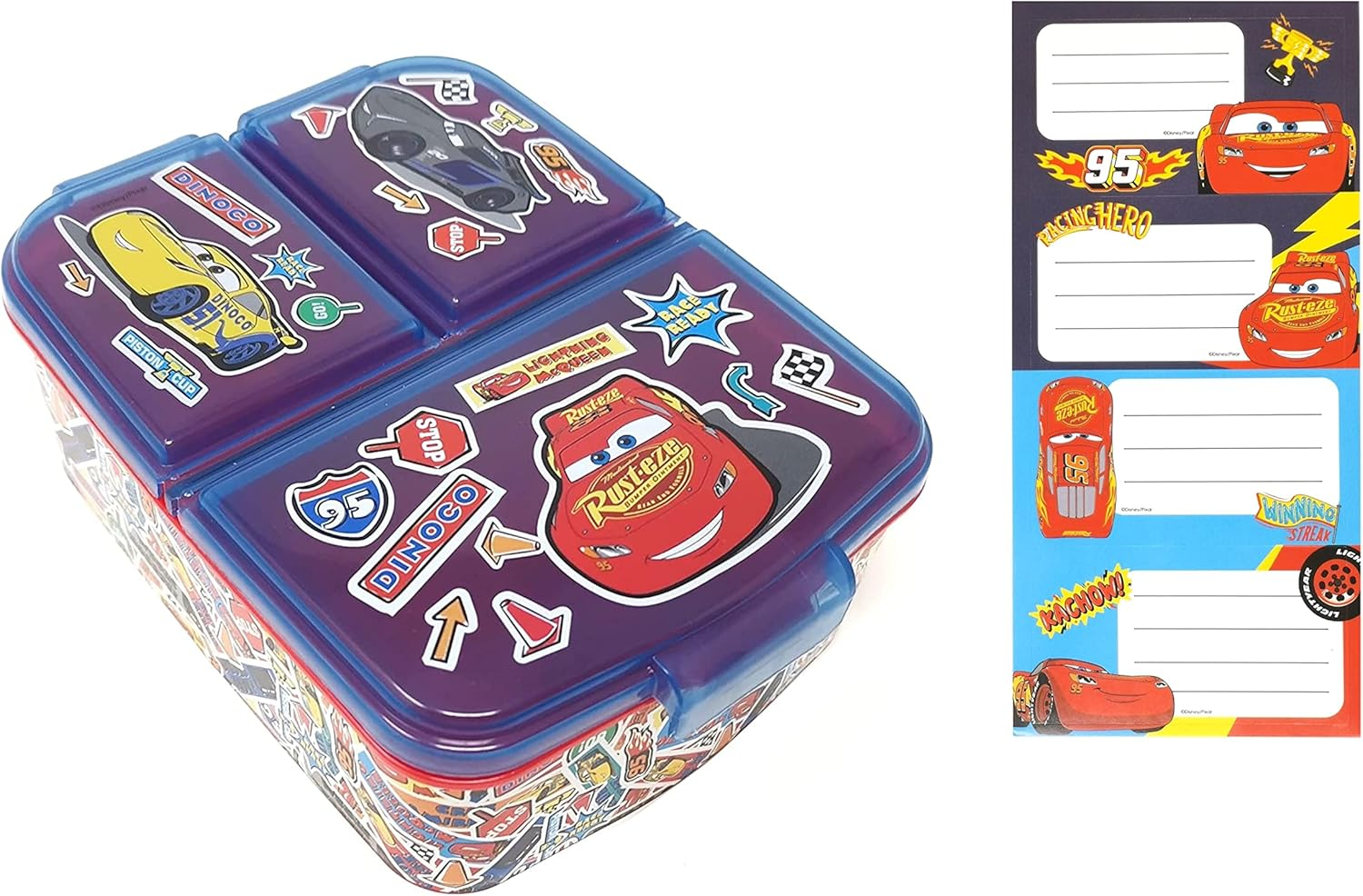 Theonoi Children'S Lunchbox, Sandwich Box with Compartments and Dividers, Nursery Lunchbox Made of Bpa-Free Plastic - Unicorn A1