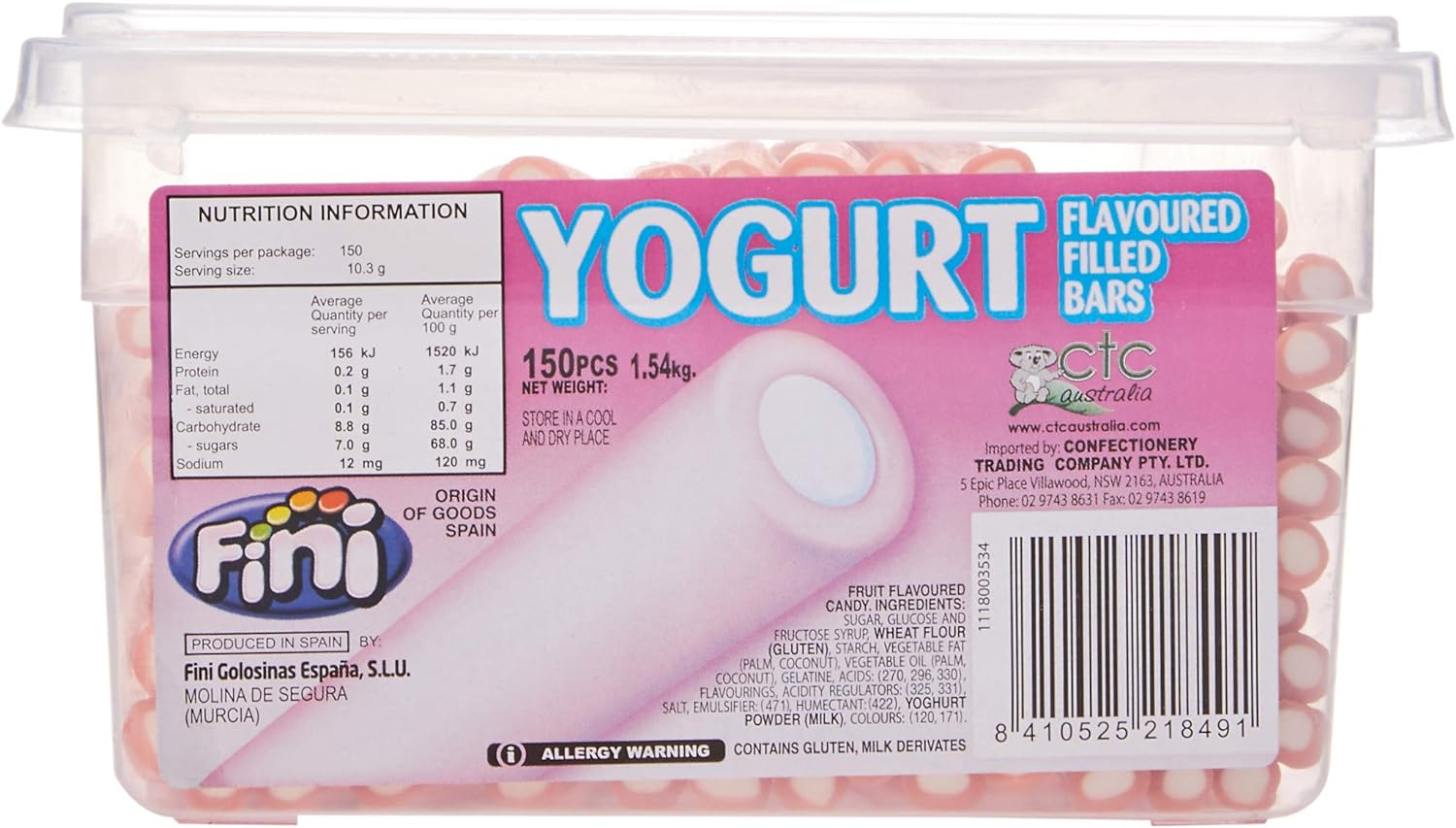 Fini Yogurt Filled Bars, 1.54 Kg image number 2