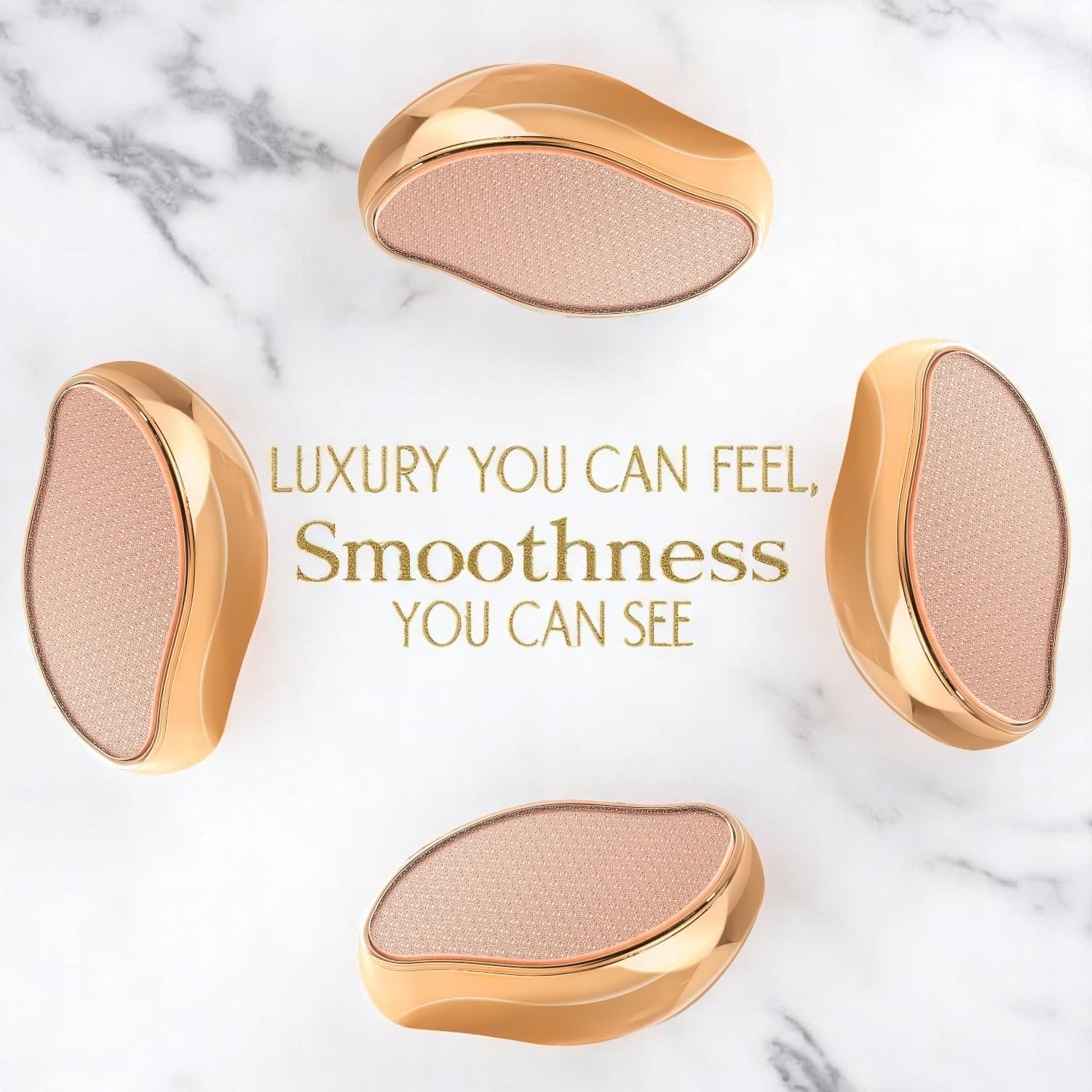 HINA Lux Nano Glass Foot File & Callus Remover &ndash; Portable Pedicure Tool for Cracked Heels, Smooth Feet & Hair Removal &ndash; Wet & Dry Use, Ergonomic, Travel-Friendly &ndash; Champagne Gold image number 5