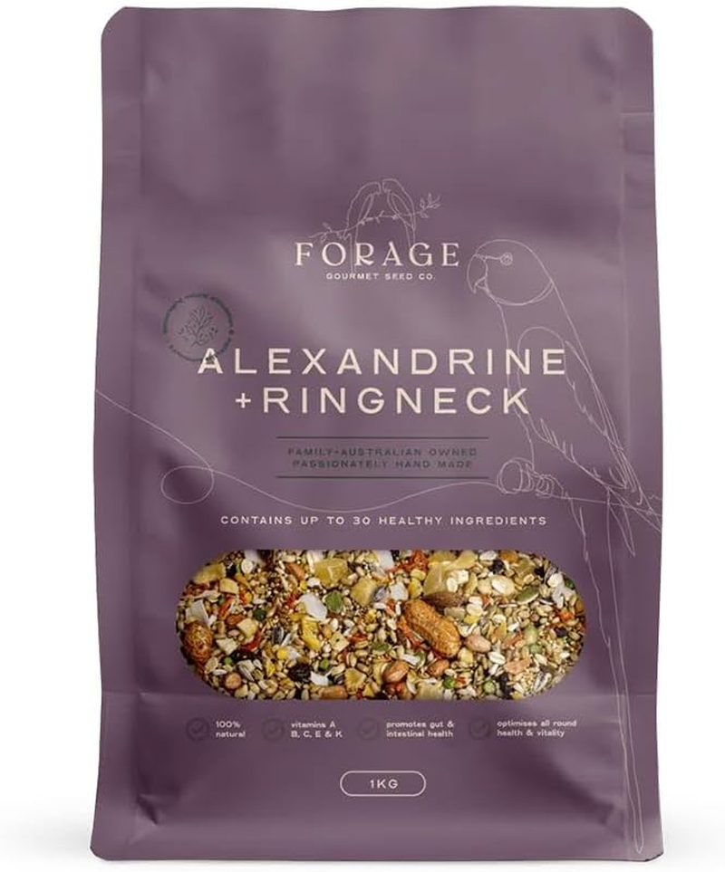 Forage Ringneck & Alexandrine 1Kg Bird Food Mix Millet Seed Australian Made image number 1