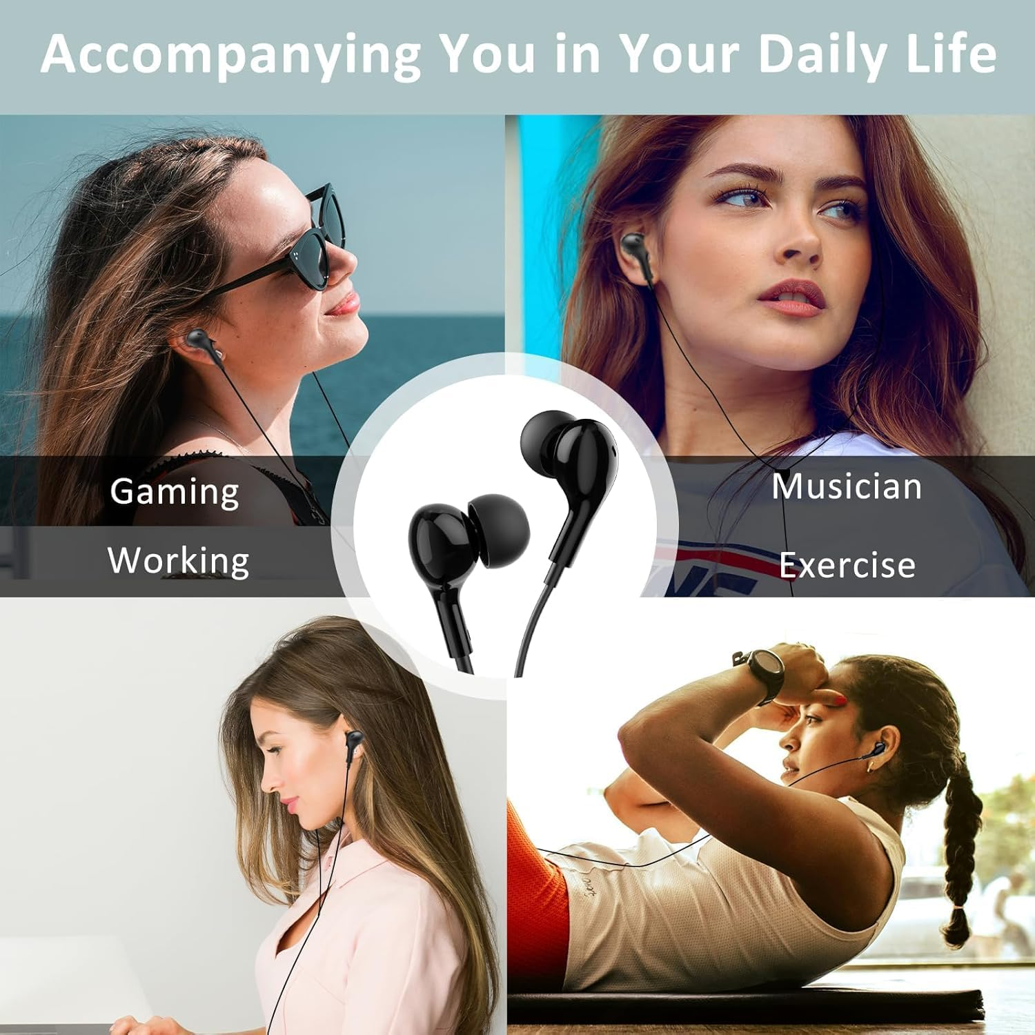 USB C Headphones for Iphone 16 16S 16Plus 16 Pro Max 15 15S 15Plus 15 Pro Max, Headphones with Microphone In-Ear for Samsung Galaxy S25 S25 Ultra A56 A36 A26 A55 A53 A54 A33 A34 A35 S23 Ultra S22 FE image number 4