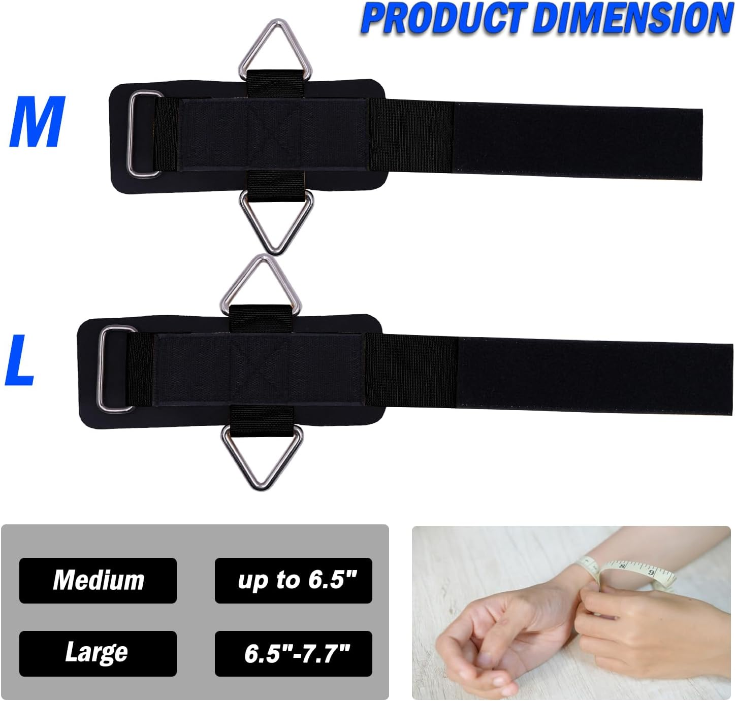 Lights Mountain Adjustable Wrist Cuffs Neoprene Padded Straps for Cable Machines Strength Training Equipment
