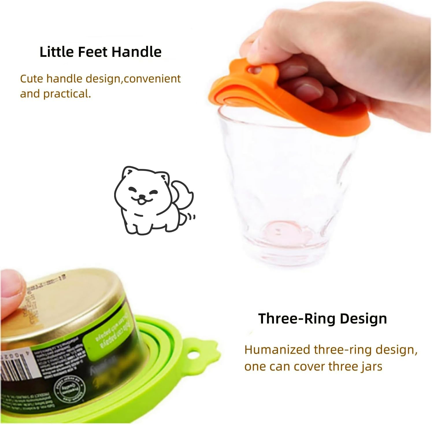 4Pack Pet Can Covers,Dog Cat Food Can Lids,Universal BPA Free,Silicone Pet Food Can Lids Covers,Fits Most Standard Size Dog and Cat Can Tops for Pet Food Storage image number 6
