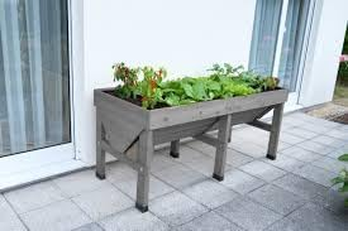 Vegtrug Wallhugger Raised Bed Wooden Planter, Grey Wash, Medium, 1.8 Metre image number 5