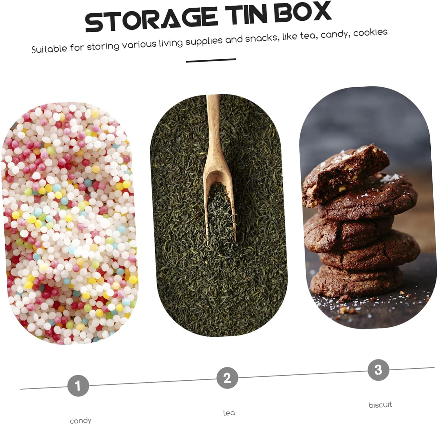 Mikinona 4Pcs Sealed Iron Tea Storage Canisters Mini Matte Metal Tea-Leaf Containers Practical Jar Set for Kitchen and Home Organization image number 1