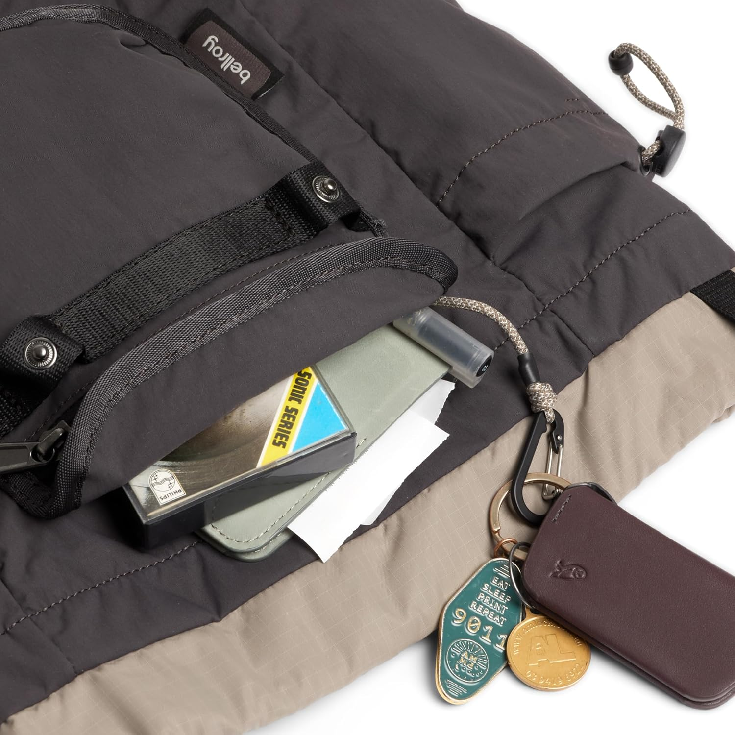 Bellroy Cinch Minipack (Lightweight 9 Liter Backpack with External Organization and Adjustable Shoulder Straps) - Charcoal image number 5