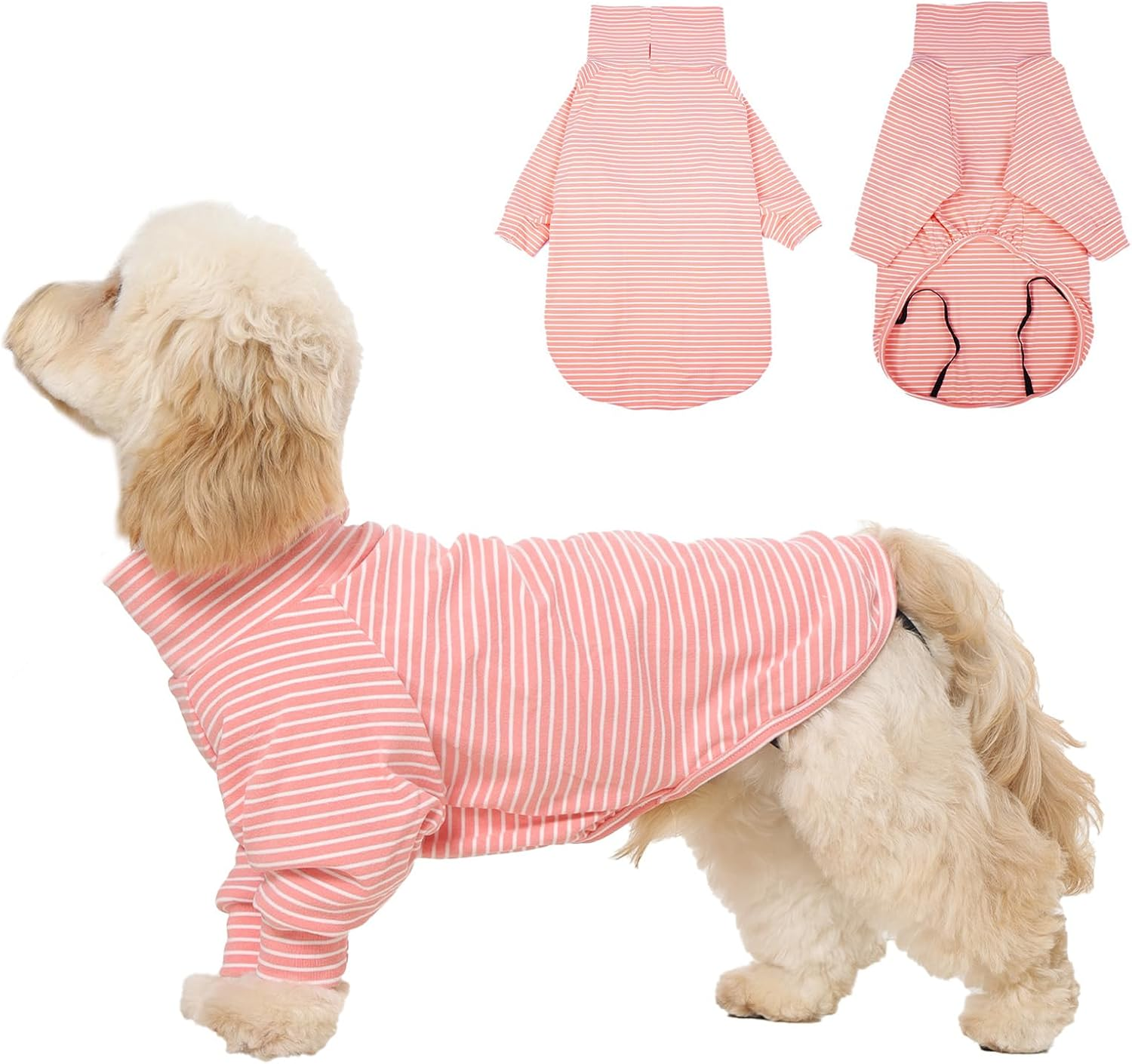 Hjyokuso Fleece Dog Jumper, Vest, Warm and Lightweight Jumper Pyjama Coat, Puppy Clothing Jacket for Autumn and Winter in Cold Weather for Small, Medium and Large Dogs image number 1