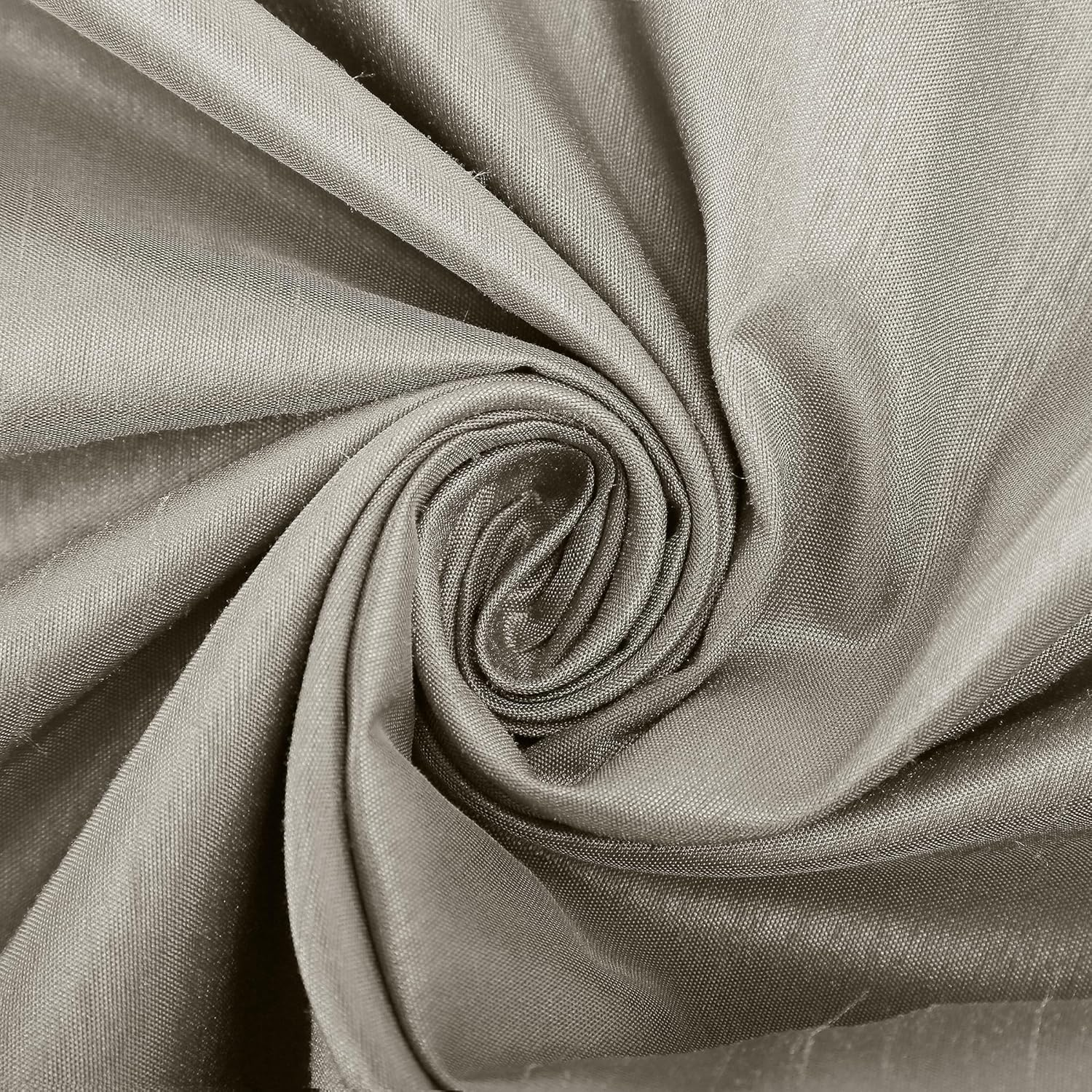 Sun Zero Greyson Faux Dupioni Silk Thermal Extreme Total Blackout Back Tab Curtain Panel, 50" X 84", Stone Beige image number 5