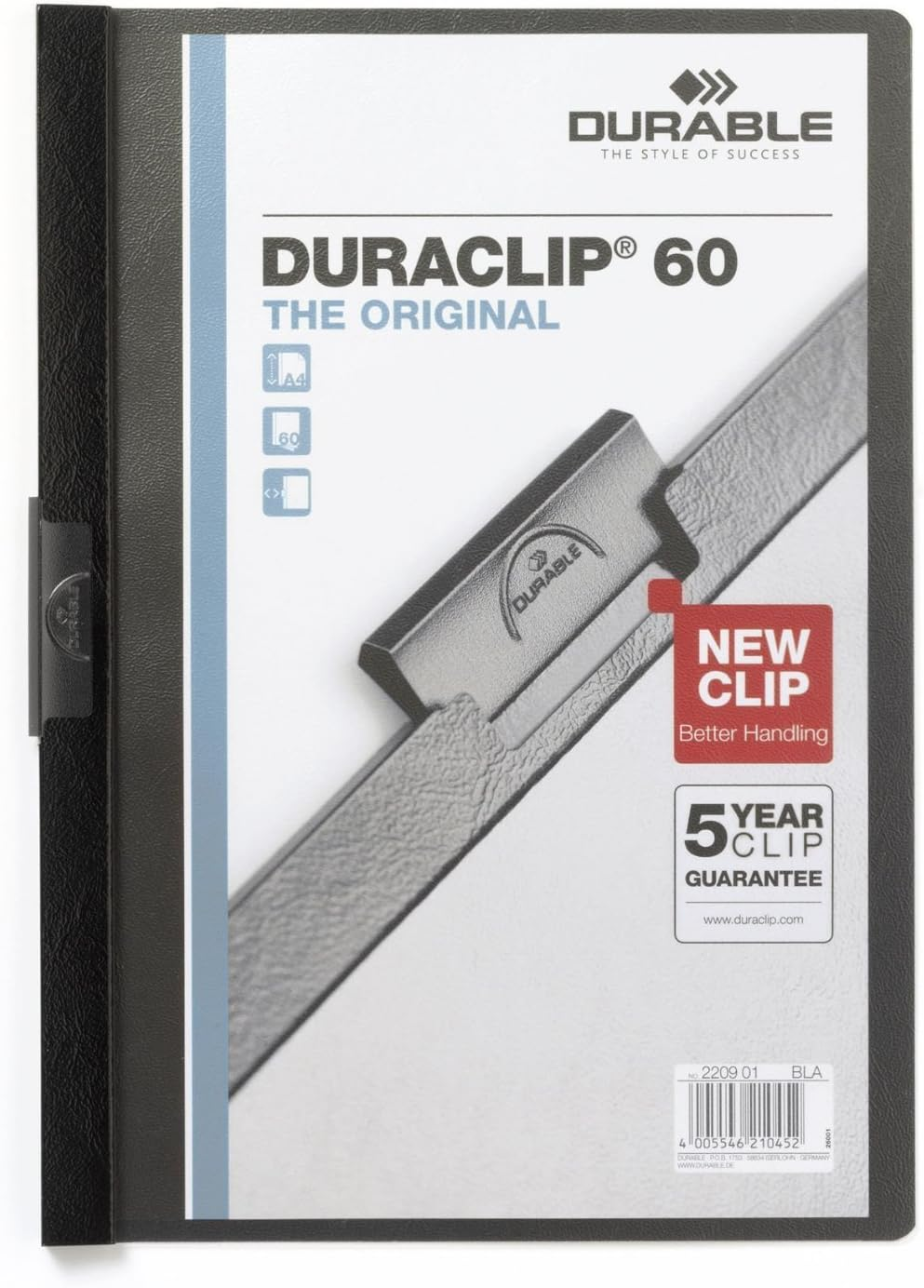 Durable Duraclip Document File A4 60 Sheet Black