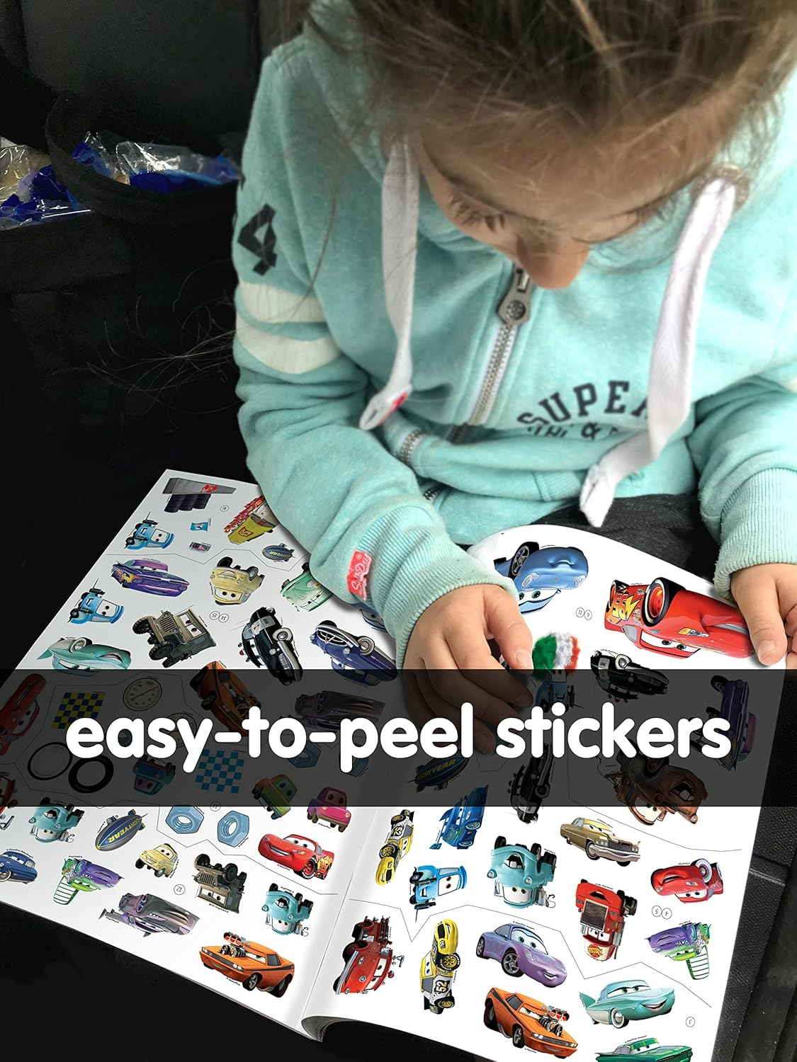 Disney / Pixar Cars Sticker Book Treasury - Activity Books for Kids, 350 Reusable Stickers, 96 Pages of Fun: Activity Book Treasury Puzzle Game for Kids image number 1