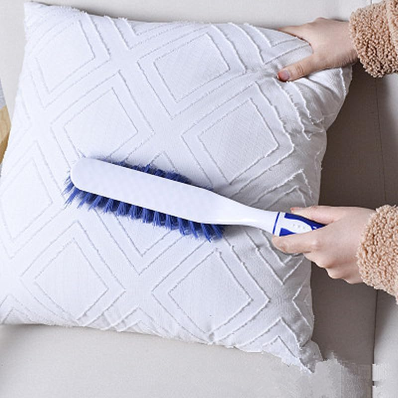 Home Bed Brush, Soft Bristled Sofa Long Handle Brush, Multifunctional Household Cleaning and Dust Removal Brush (Blue, One Size)
