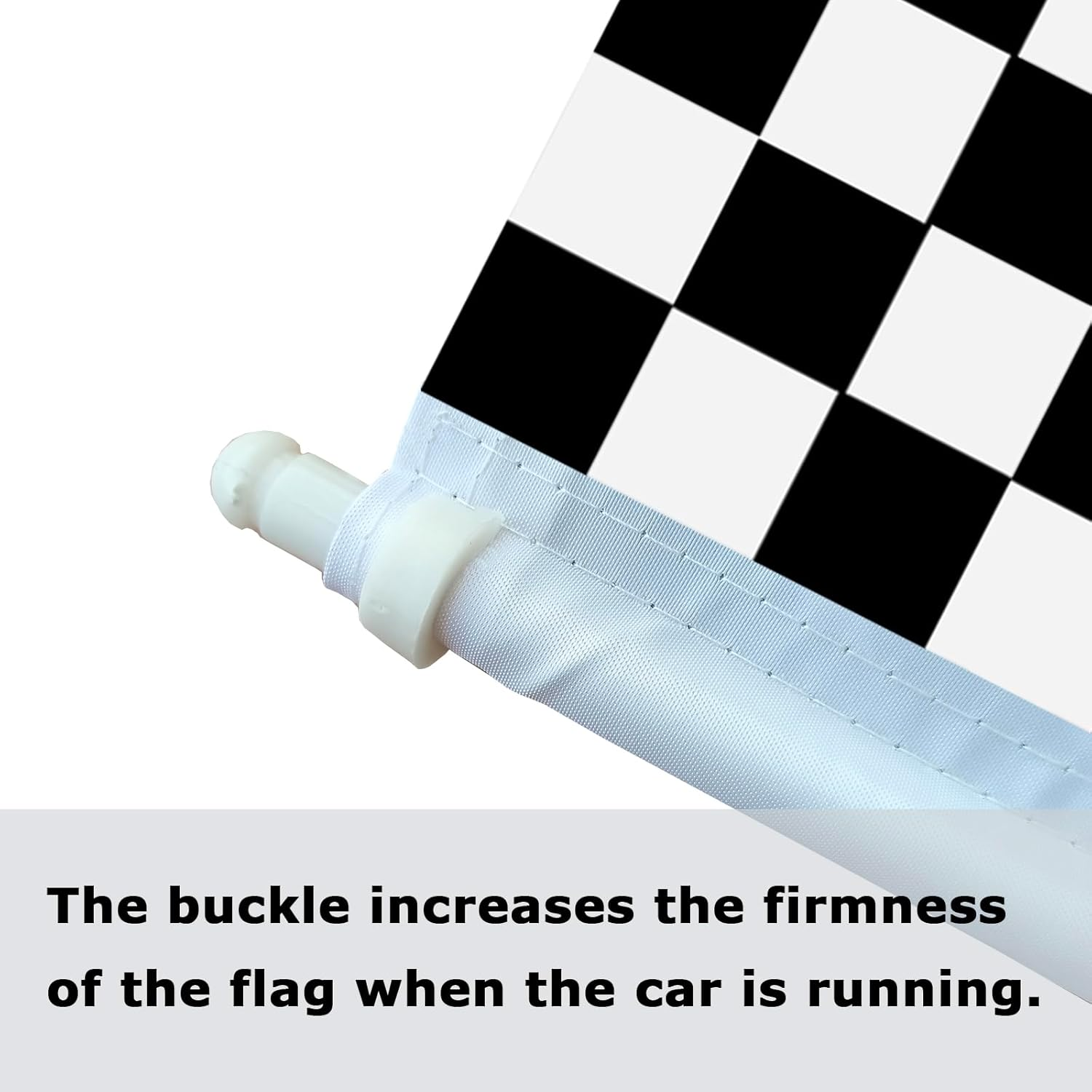 National Car Flag Countries Auto Flag with Window Clip Flagpole Mount Double Sided Printed Car Flags Vehicle Decor (Checkered) image number 6