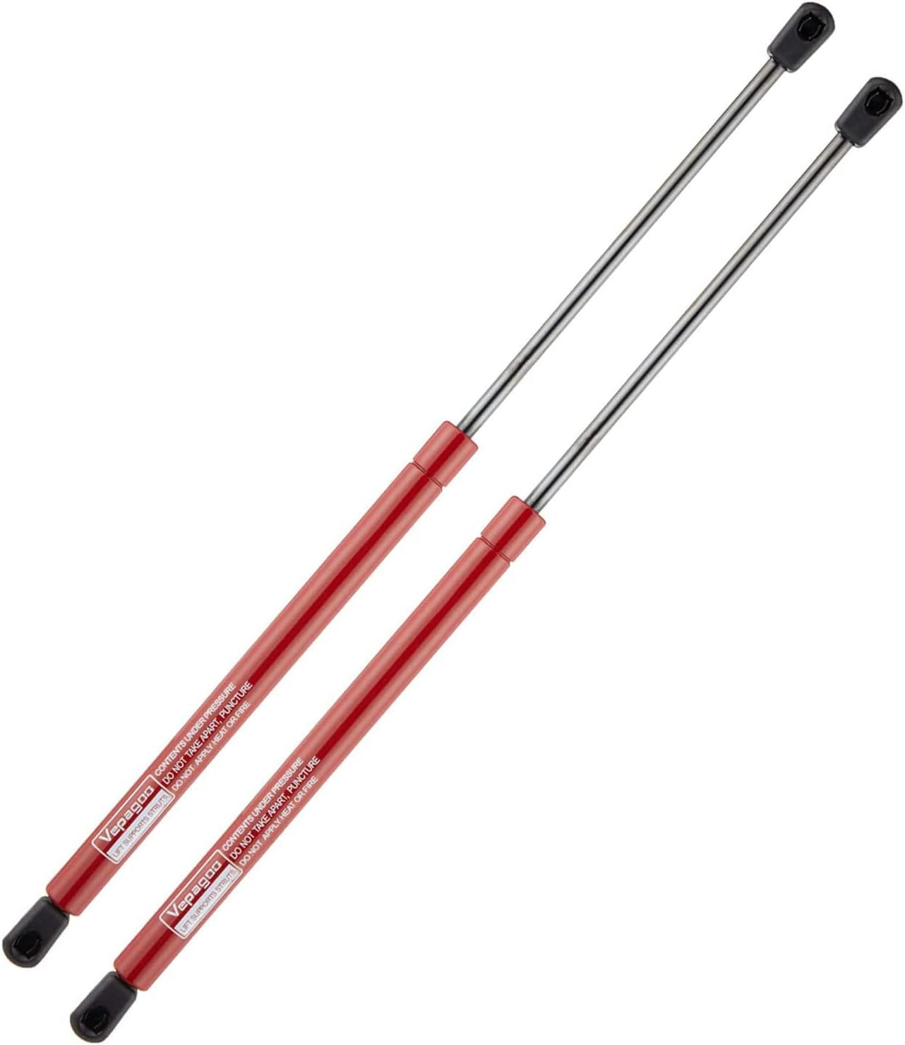 Vepagoo 4364 Red Front Hood Gas Struts Shocks Lift Supports Compatible for 2002-2010 Dodge Ram 1500/2500/3500/4500/5500 Spring