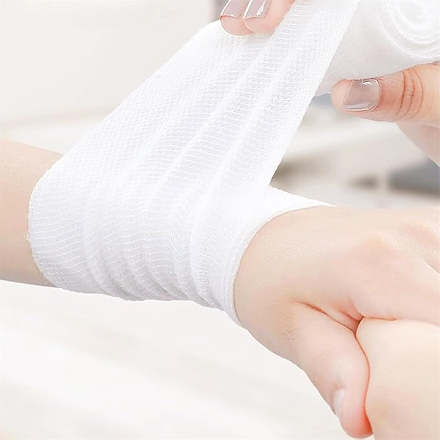 Medical Gauze Bandage Rolls, Soft Conforming Stretch, 10 Pack Stretch Gauze Wrapfor First Aid Wound Careroll,Sterile Medical Grade Gauze Bandage,5Cm X 4.5M image number 4