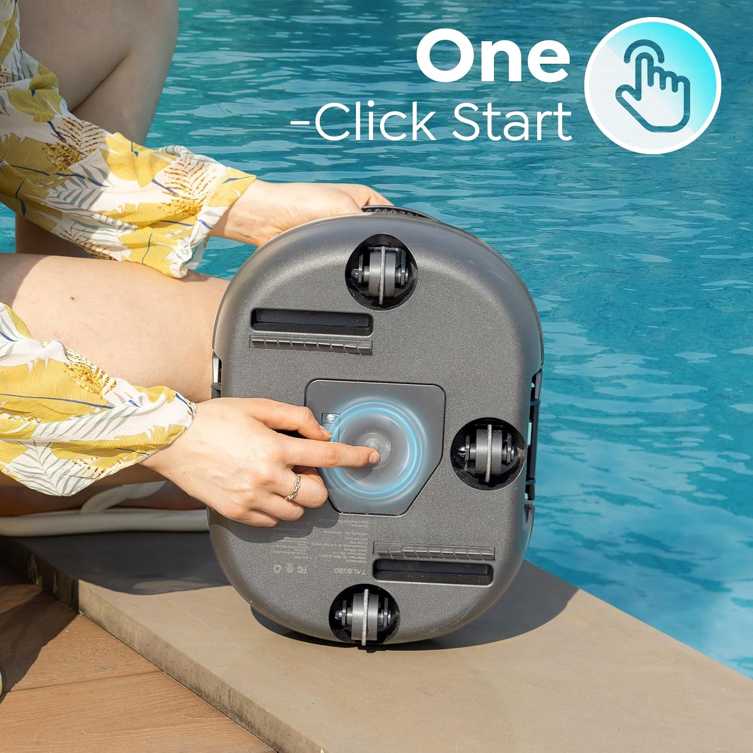 (2025 New) TALOSBO Pleco S1 Cordless Pool Vacuum with 75-80Mins Runtime, Robotic Pool Cleaner for above Ground Flat-Bottomed Pools up to 60㎡, Lightweight, 2.5H Fast Charging, Auto-Parking image number 3