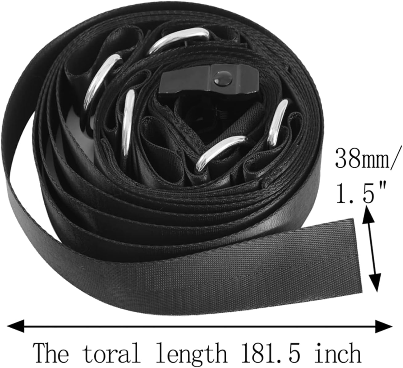 KYLIN SPORT Door Anchor Strap for Resistance Bands Exercises Multi Point Anchor Gym Attachment for Home Fitness, Portable Door Band Resistance Workout Equipment, Black image number 2