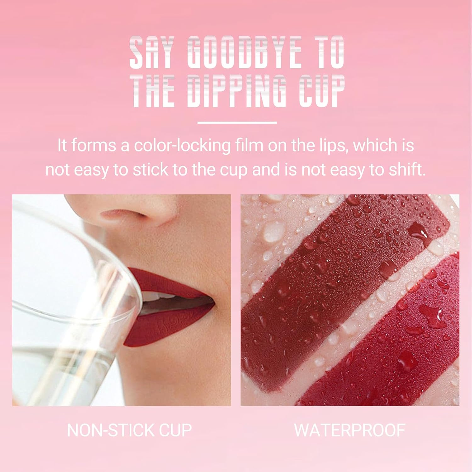 Lip Gloss Velvet Texture, Matte Lipstick Waterproof Long-Lasting Formula, 17-Hour Smudge-Proof Color, All-Day Comfort for Work & Play Non-Stick Cup Lip Tint for Women Girl image number 4