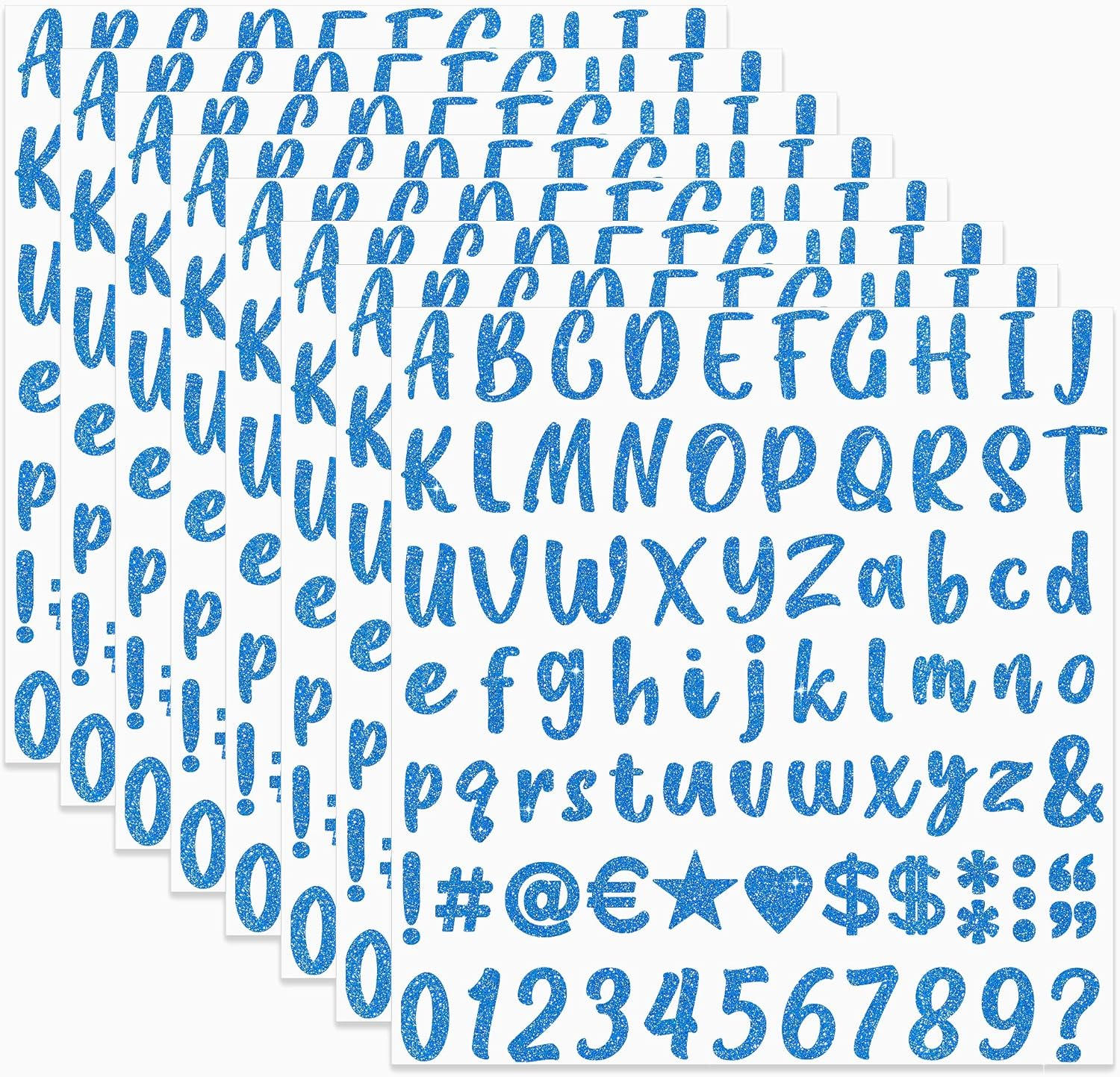 648 Pcs Gold Letter Stickers Glitter Alphabet Number Stickers 8 Sheets Self Adhesive Vinyl Letters Sticker for Graduation Cap Scrapbooking Water Bottles Cup Crafts Classroom Decor(Gold,1 Inch)