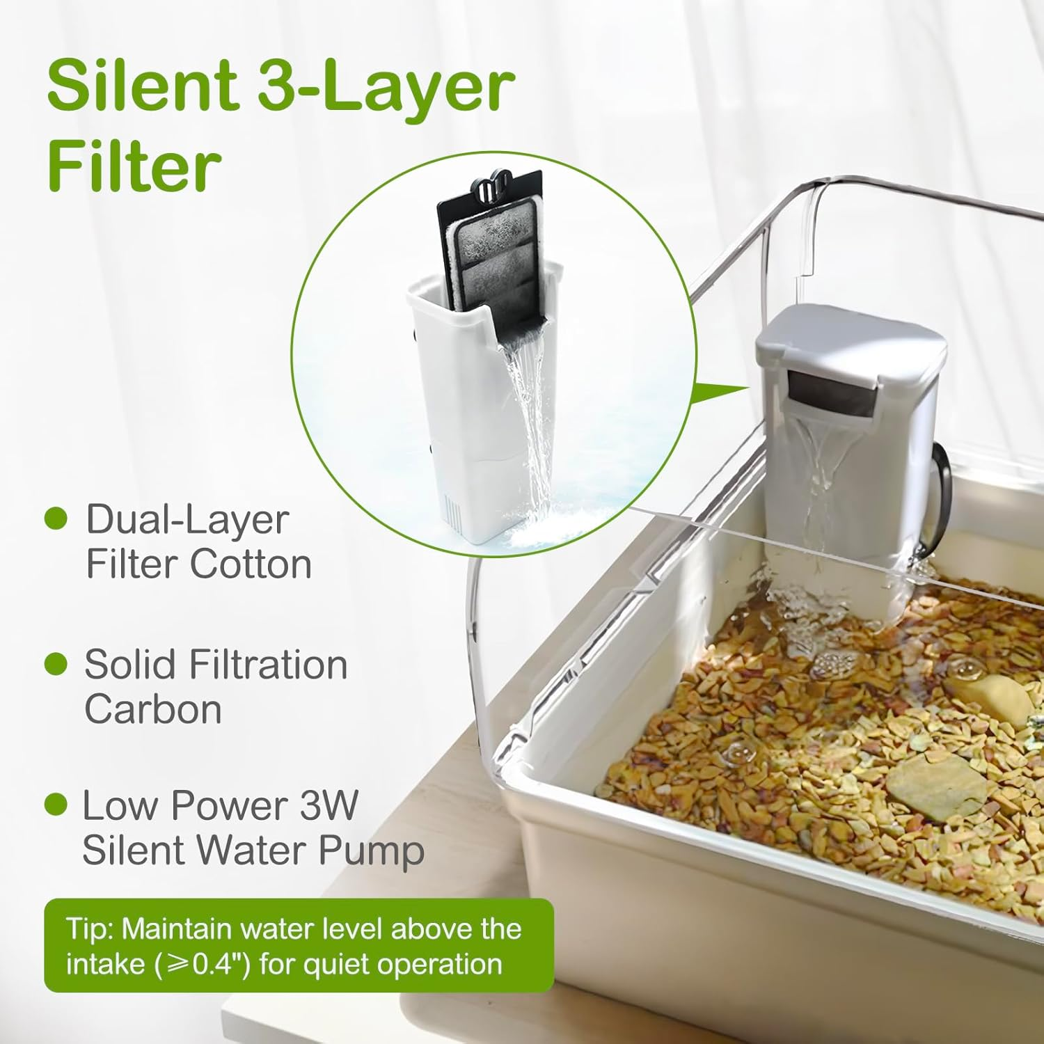 Turtle Tank Habitat Kit, Clioran Aquatic Tortoise Enclosure Starter Aquarium with Multi-Function Area, Hideout, UV Basking Platform Light, Water Filter, Fish Net,Drainage,Plant for Turtle Reptile Crab image number 6