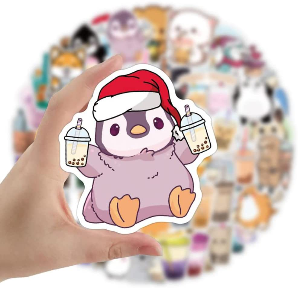 52 PCS Bubble Tea Stickers, Cute Pearl Milk Tea Vinyl Waterproof Stickers for Teens Girls Kids, Perfect for Waterbottle Laptop Phone Fridge Guitar Luggage Bumper Computer Car Summer Drink Stickers image number 6