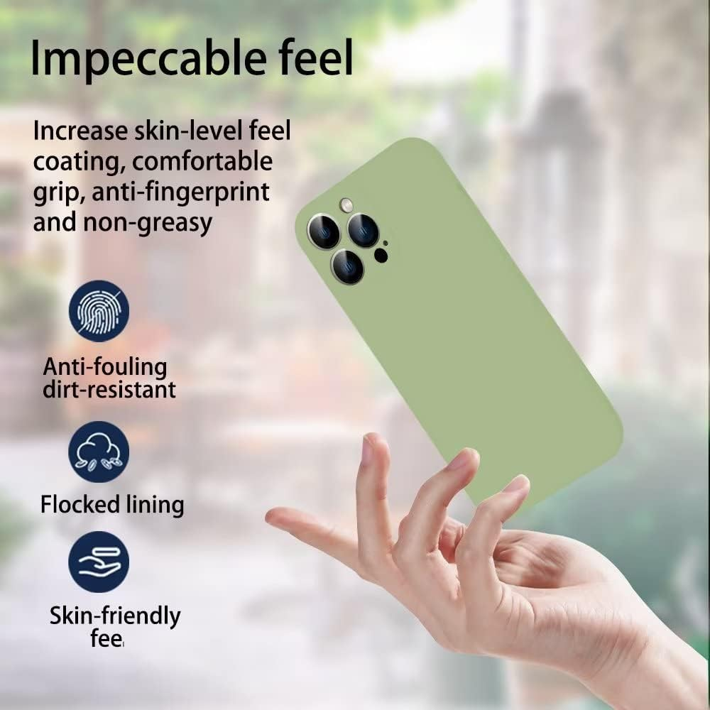 HONLEN Case for Oppo Reno Z Protective Case, 6.4 Inch Liquid TPU Silicone Mobile Phone Case with Drop Protection, Scratch-Resistant and Non-Slip Silicone Cover, Matcha Green - Matcha Green image number 2