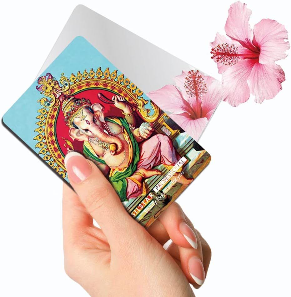 SILSTAR PROFESSIONAL Compact Card Mirror, Unbreakable Acrylic Makeup Mirror, Vanity Mirror Small for Wallet Case, Pocket Mirror_Raja Ravi Varma_Ganapathi 148 image number 3
