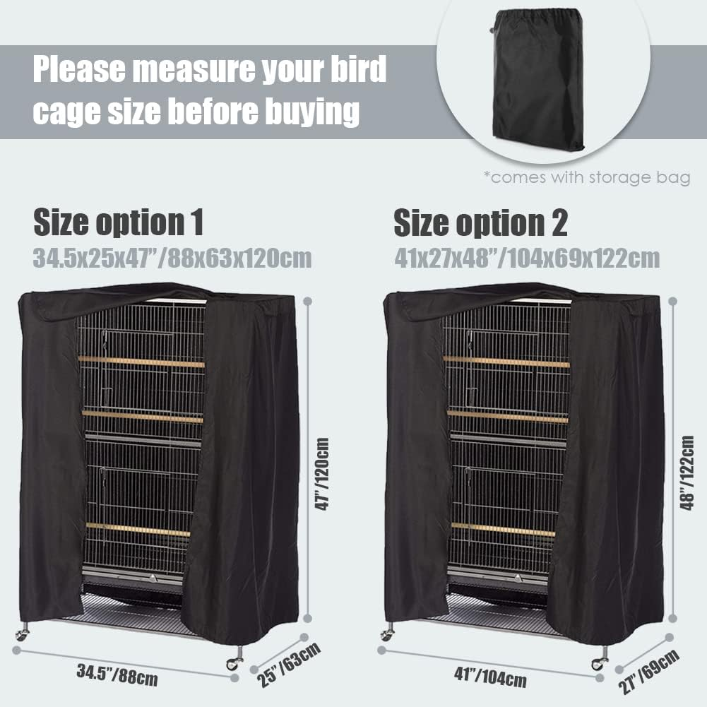 Gicov Bird Cage Cover Good Night Birdcage Cover Breathable Washable Material Parrot Cage Protection Waterproof Bird Critter Cat Cage Shading Cover Easy on and Off image number 5