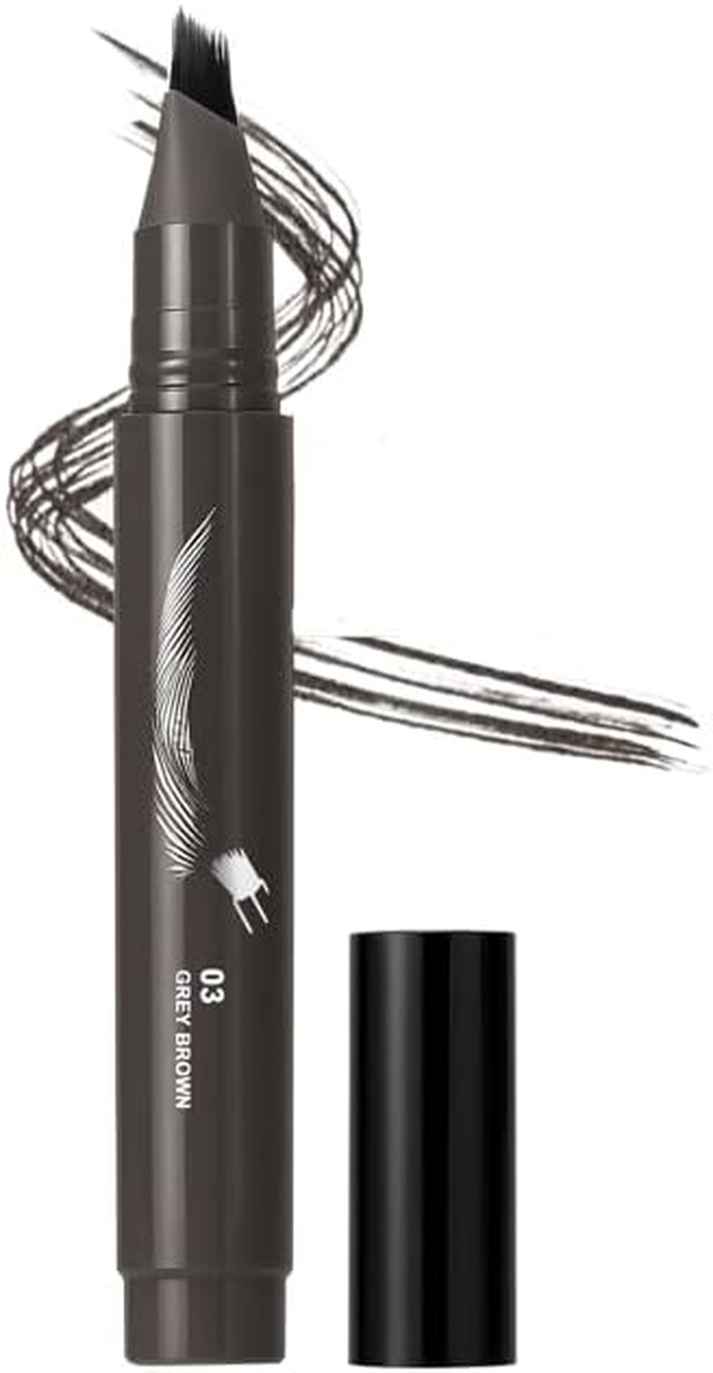 Erinde Microblading Eyebrow Pen, Waterproof Long Lasting Eyebrow Pencil for Women, Natural Brow Definer Creates Hair-Like Strokes, Smudge Proof Liquid Eyebrow Makeup for Shaping & Filling Brows,03#