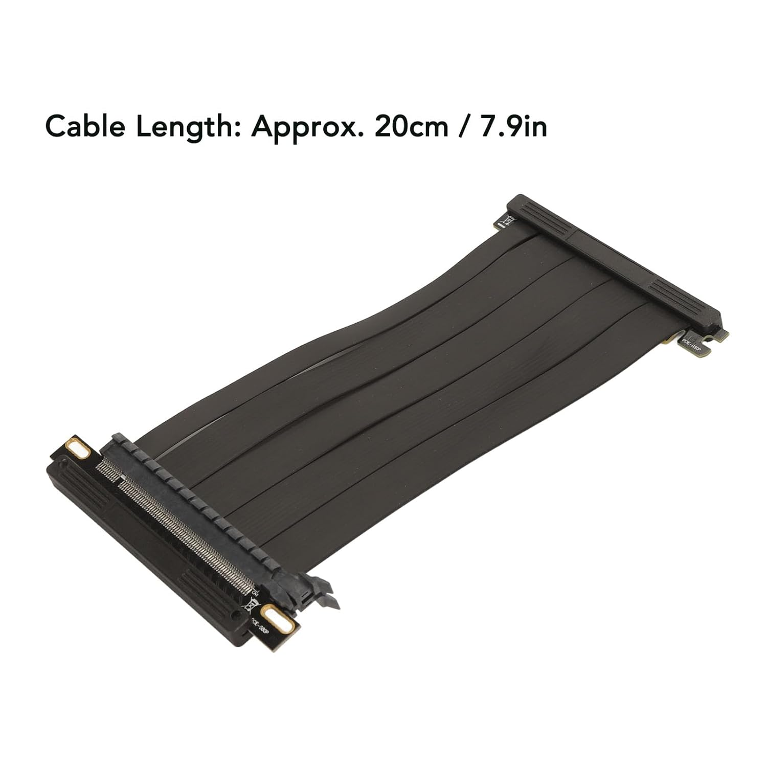 ASHATA Pcie4.0 X16 Riser Cable, 20Cm, Double Reverse, High Speed, Foldable, Compatible with RTX3090, RTX3080, RX6900XT, X570, B550, Z690, B660 image number 5