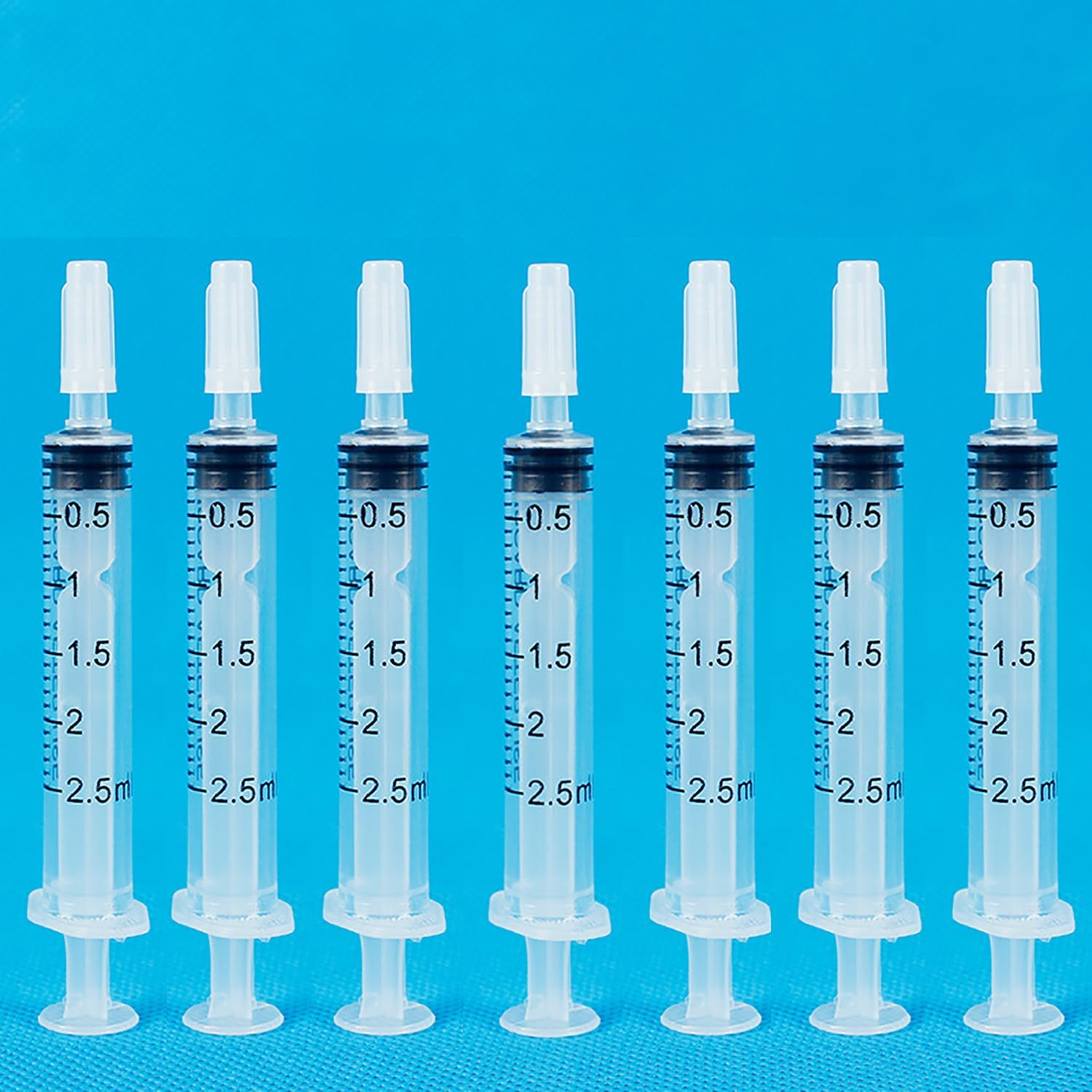 2.5Ml Syringe with Caps 50 Pack for Measuring Liquids ,Garden Plant, Feeding Pets image number 3
