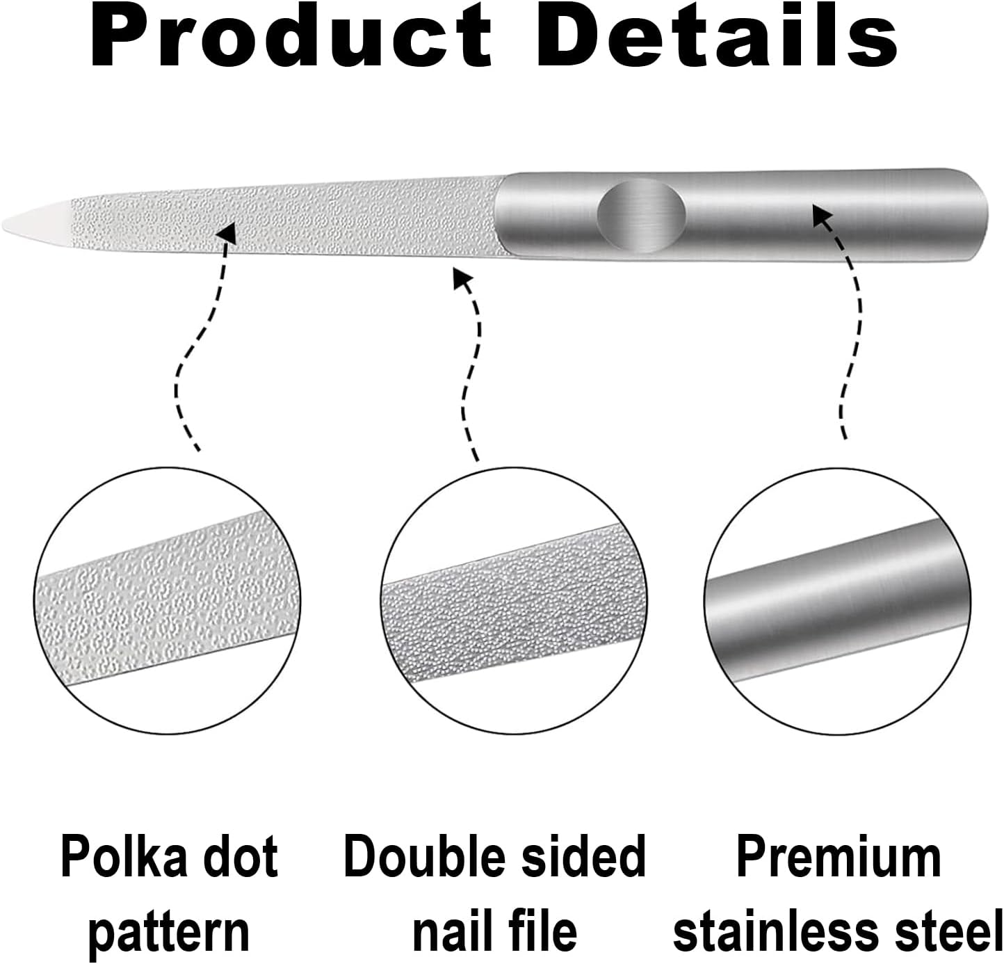 Bangbobi 4 Piece Stainless Steel Nail File Set - Natural Nail File for Foot Care Suitable for Professional Manicure Treatments image number 5