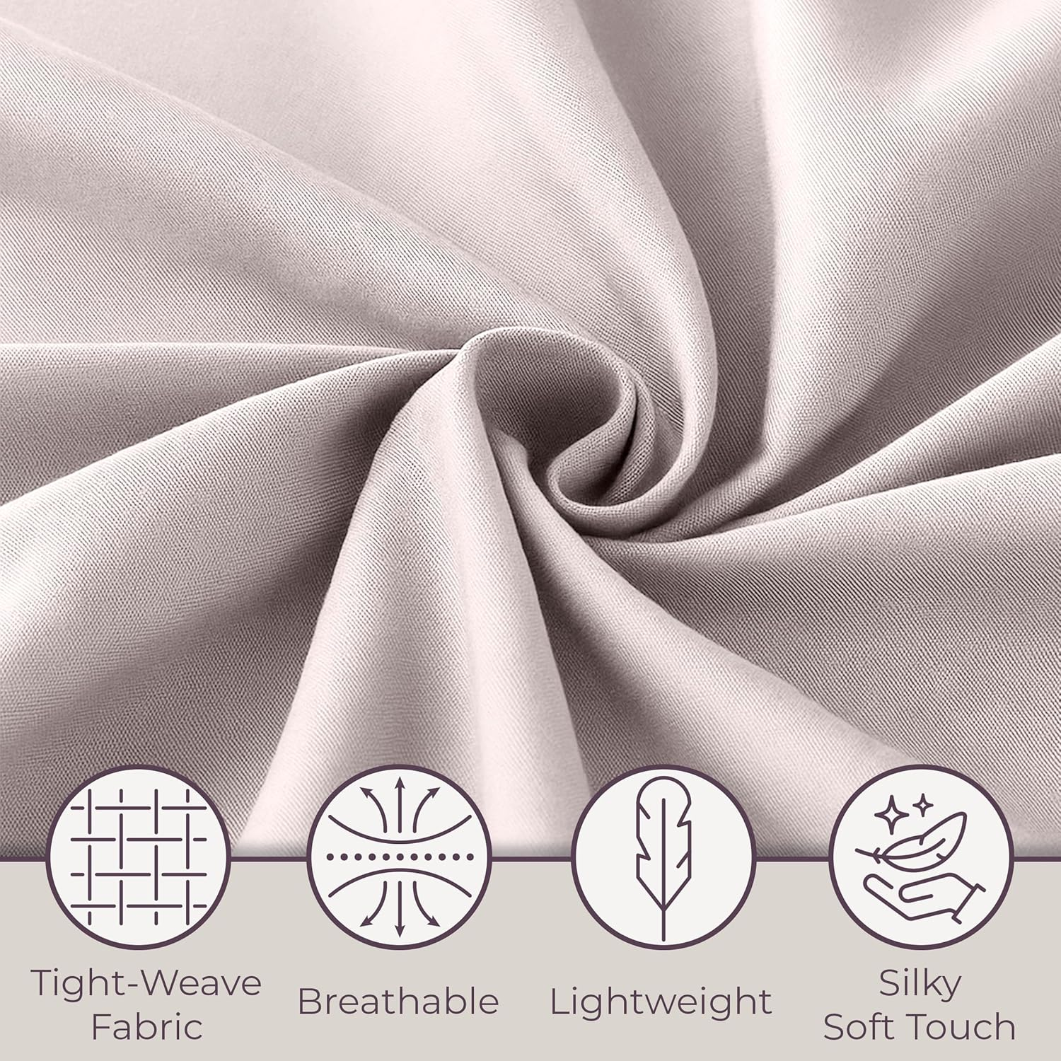 Brushed Microfiber Sheet Set- 4 Piece Bed Linens- Fitted & Flat Sheets, 2 Pillowcases- Wrinkle, Stain & Fade Resistant by Lavish Home (Queen, Beige) image number 5